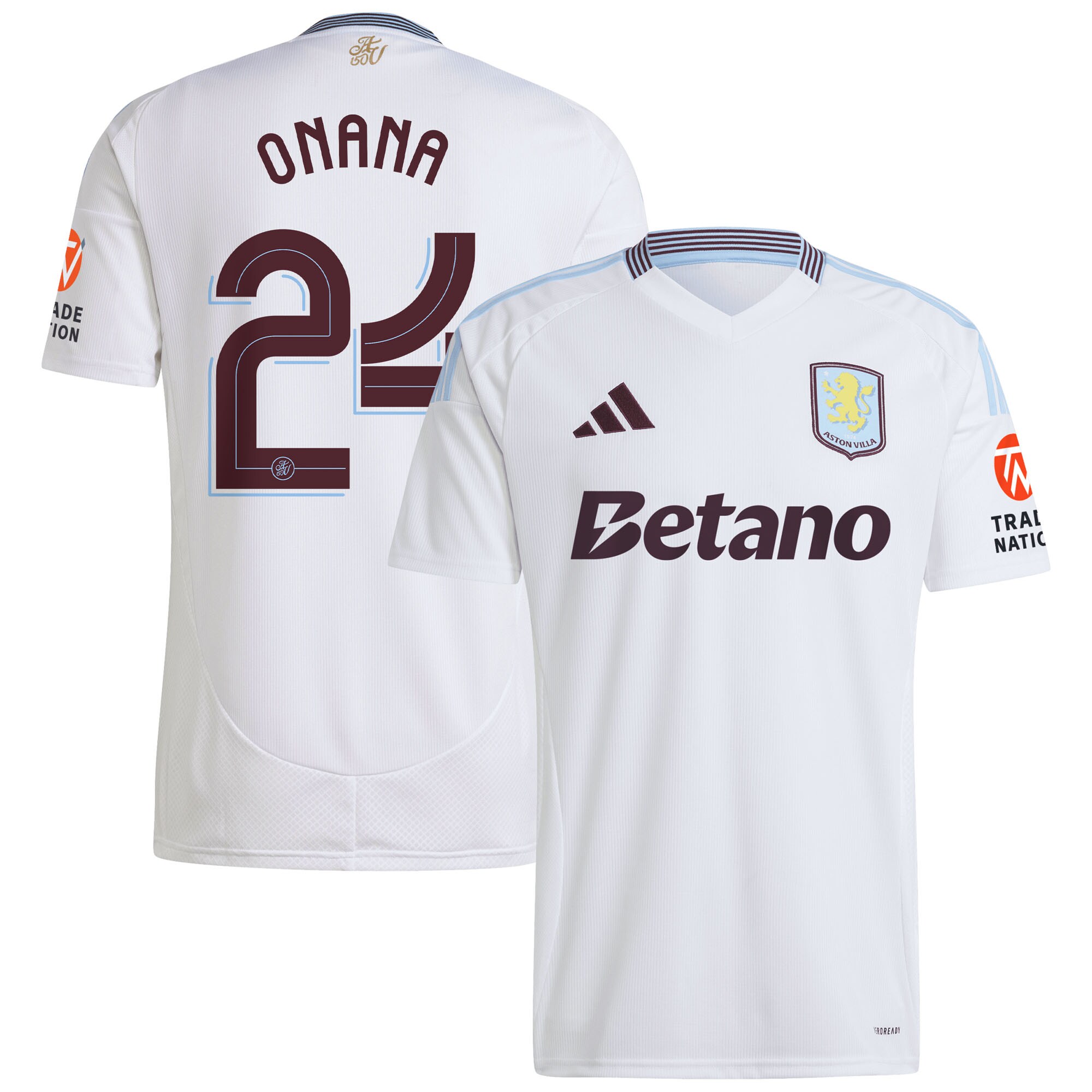 Aston Villa aston villa adidas away shirt 2024-25 with onana 24 cup printing Collection | AVFC Jerseys & Fan Gear