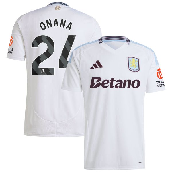 Aston Villa aston villa adidas away shirt 2024-25 with onana 24 printing Collection | AVFC Jerseys & Fan Gear