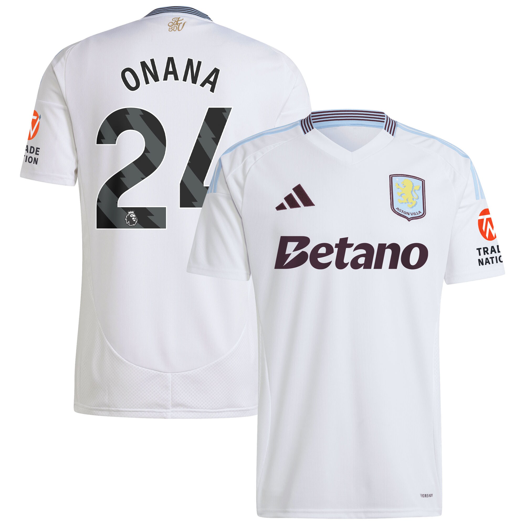 Aston Villa aston villa adidas away shirt 2024-25 with onana 24 printing Collection | AVFC Jerseys & Fan Gear