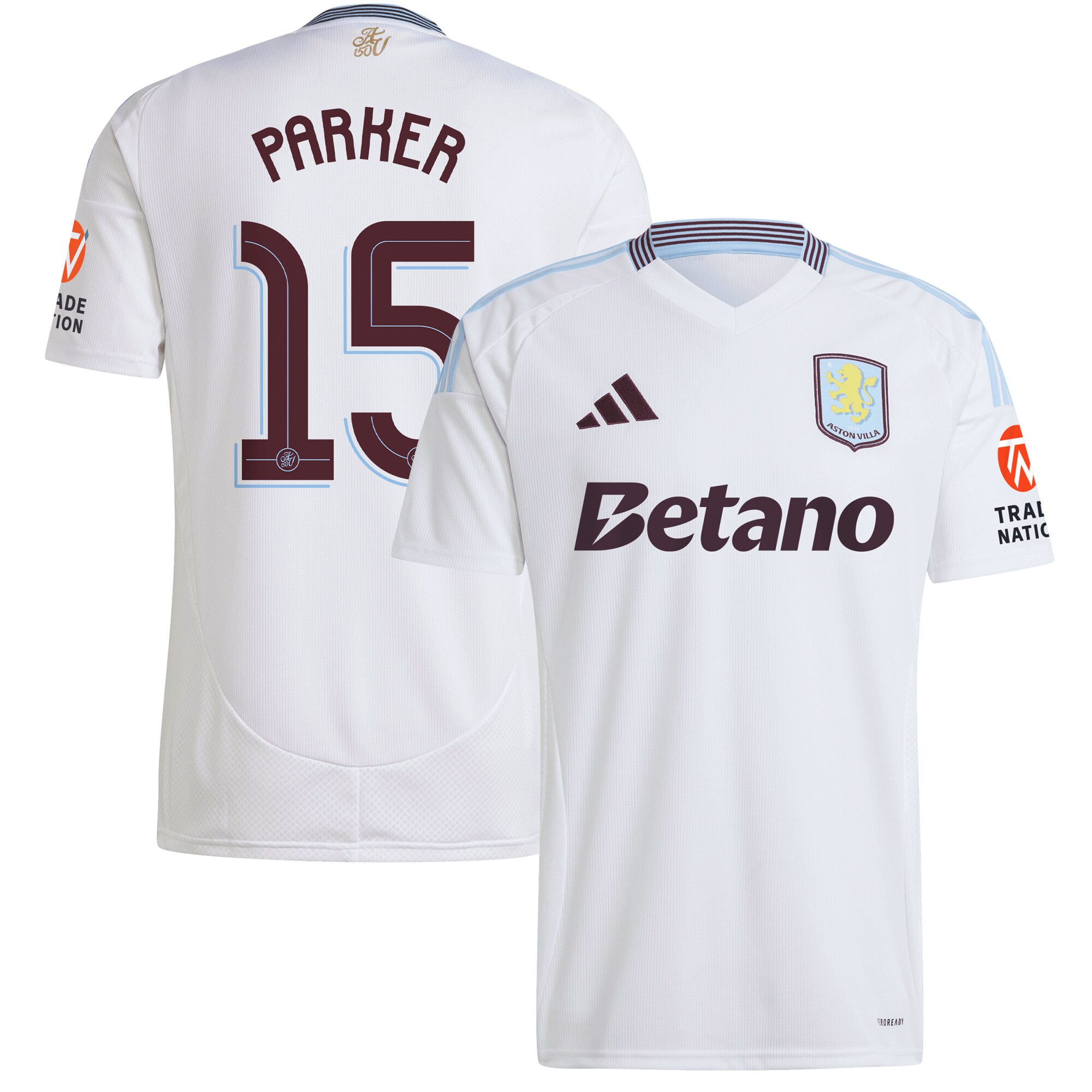 Aston Villa aston villa adidas away shirt 2024-25 with parker 15 cup printing Collection | AVFC Jerseys & Fan Gear