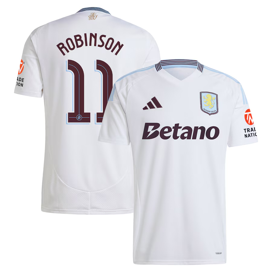 Aston Villa aston villa adidas away shirt 2024-25 with robinson 11 cup printing Collection | AVFC Jerseys & Fan Gear