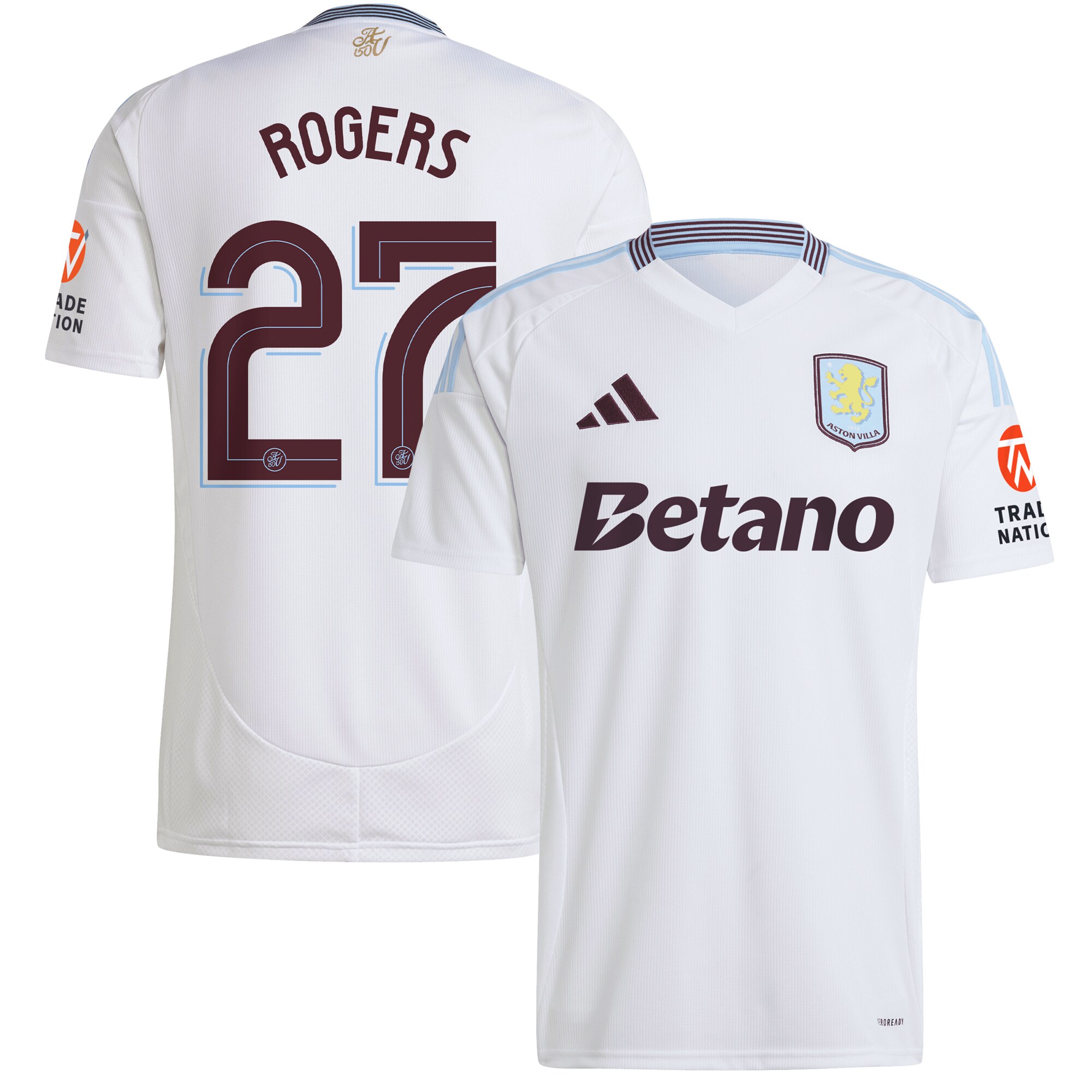 Aston Villa aston villa adidas away shirt 2024-25 with rogers 27 cup printing Collection | AVFC Jerseys & Fan Gear