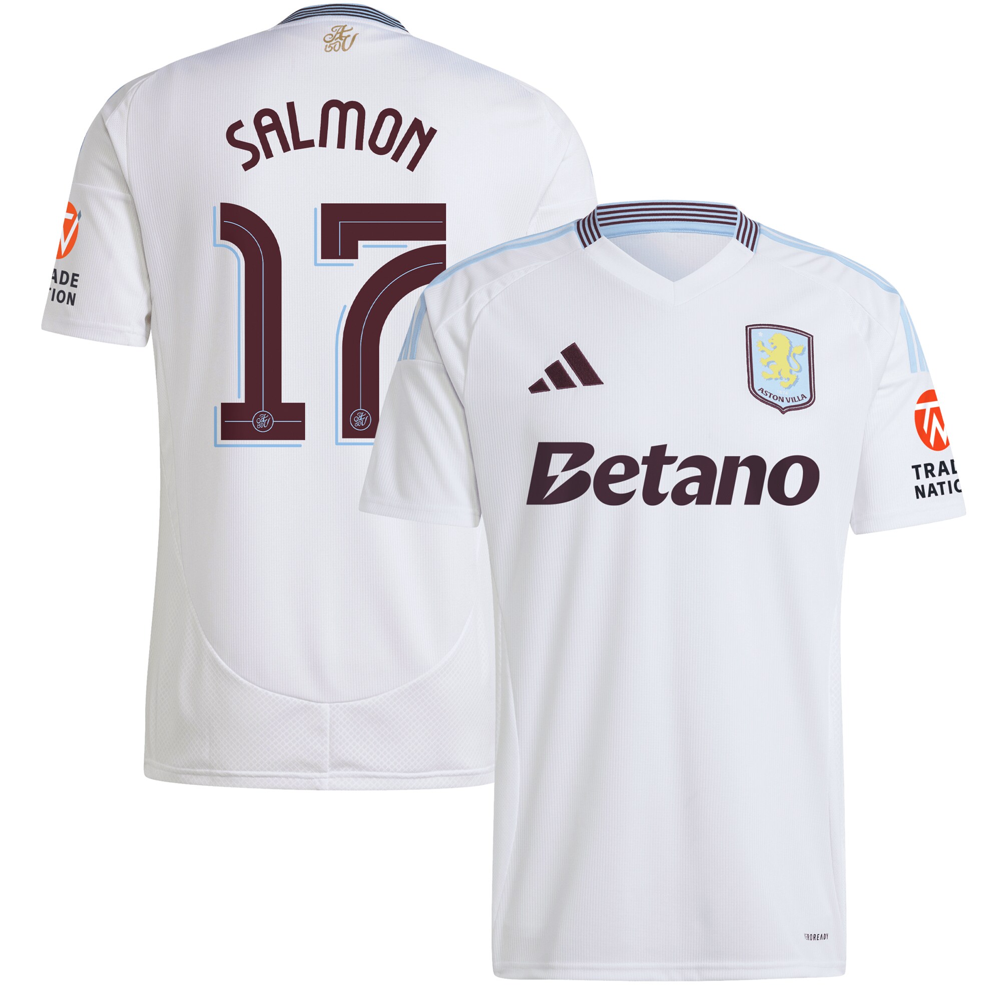 Aston Villa aston villa adidas away shirt 2024-25 with salmon 17 cup printing Collection | AVFC Jerseys & Fan Gear
