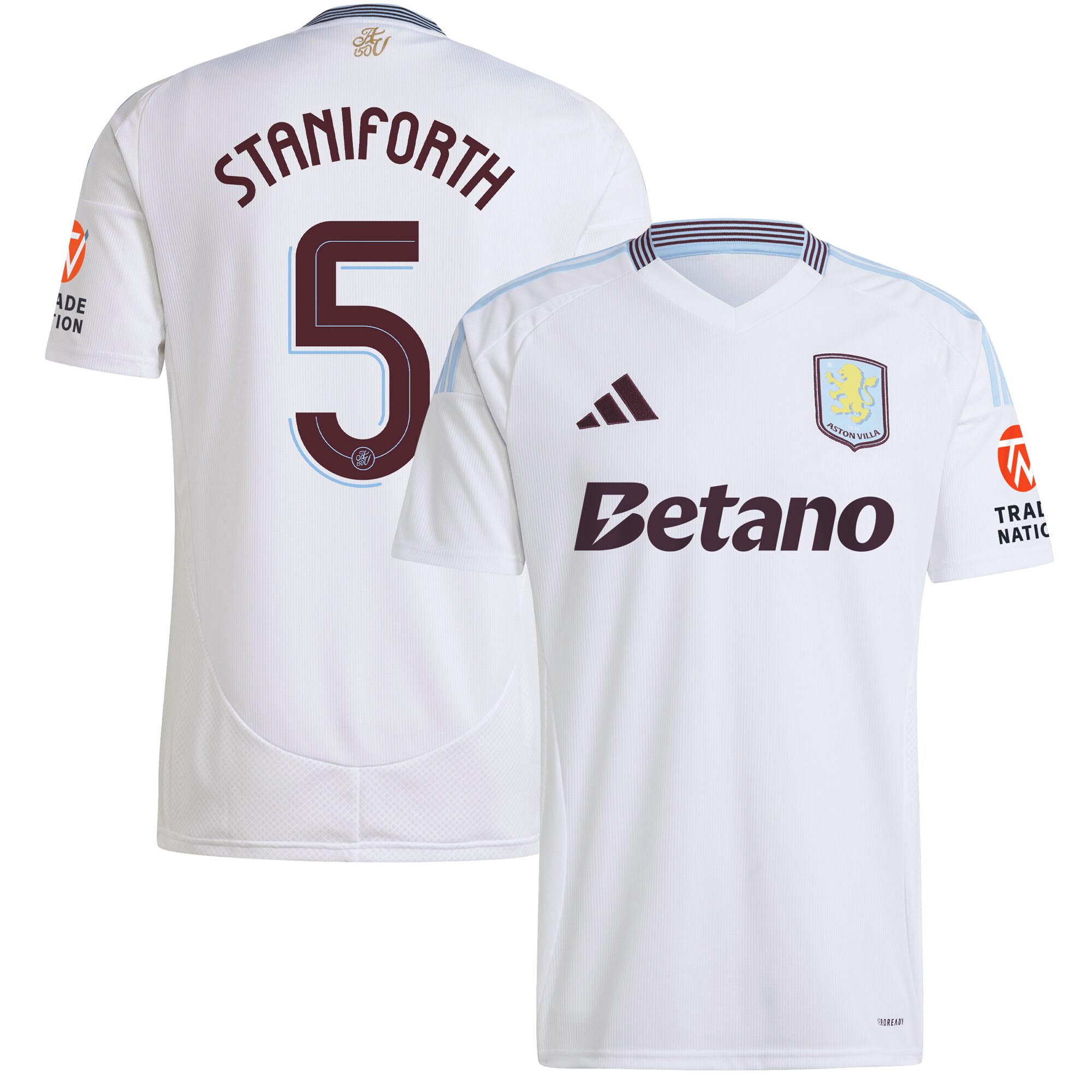 Aston Villa aston villa adidas away shirt 2024-25 with staniforth 5 cup printing Collection | AVFC Jerseys & Fan Gear