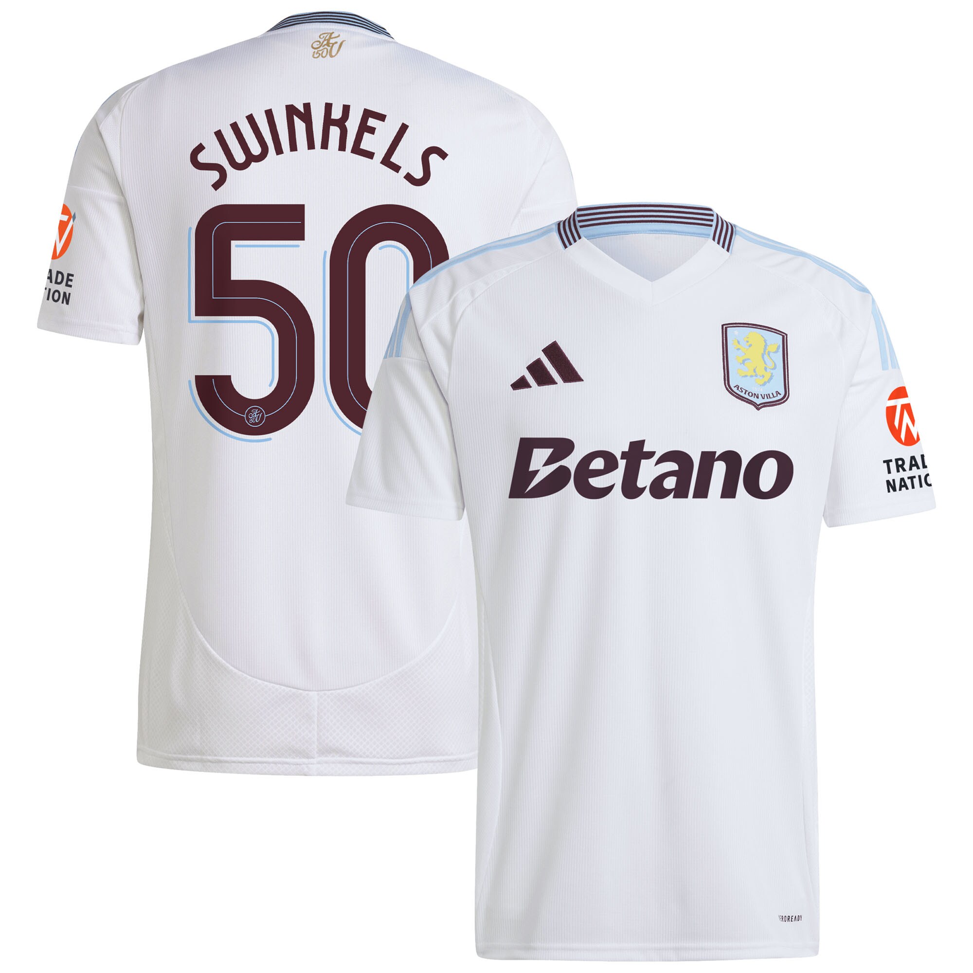 Aston Villa aston villa adidas away shirt 2024-25 with swinkels 50 cup printing Collection | AVFC Jerseys & Fan Gear