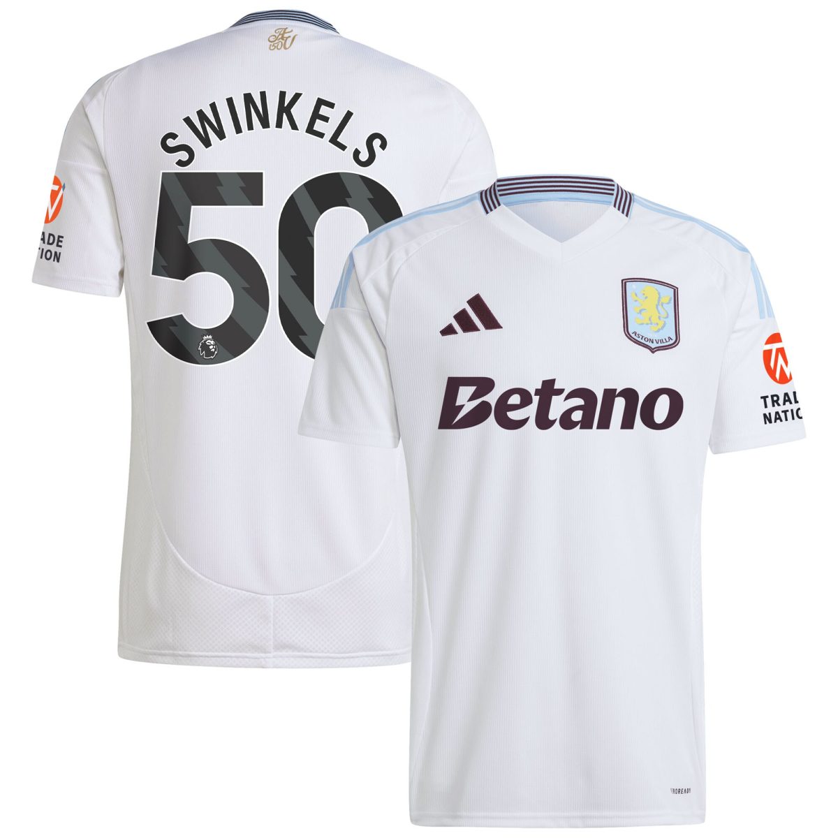 Aston Villa aston villa adidas away shirt 2024-25 with swinkels 50 printing Collection | AVFC Jerseys & Fan Gear