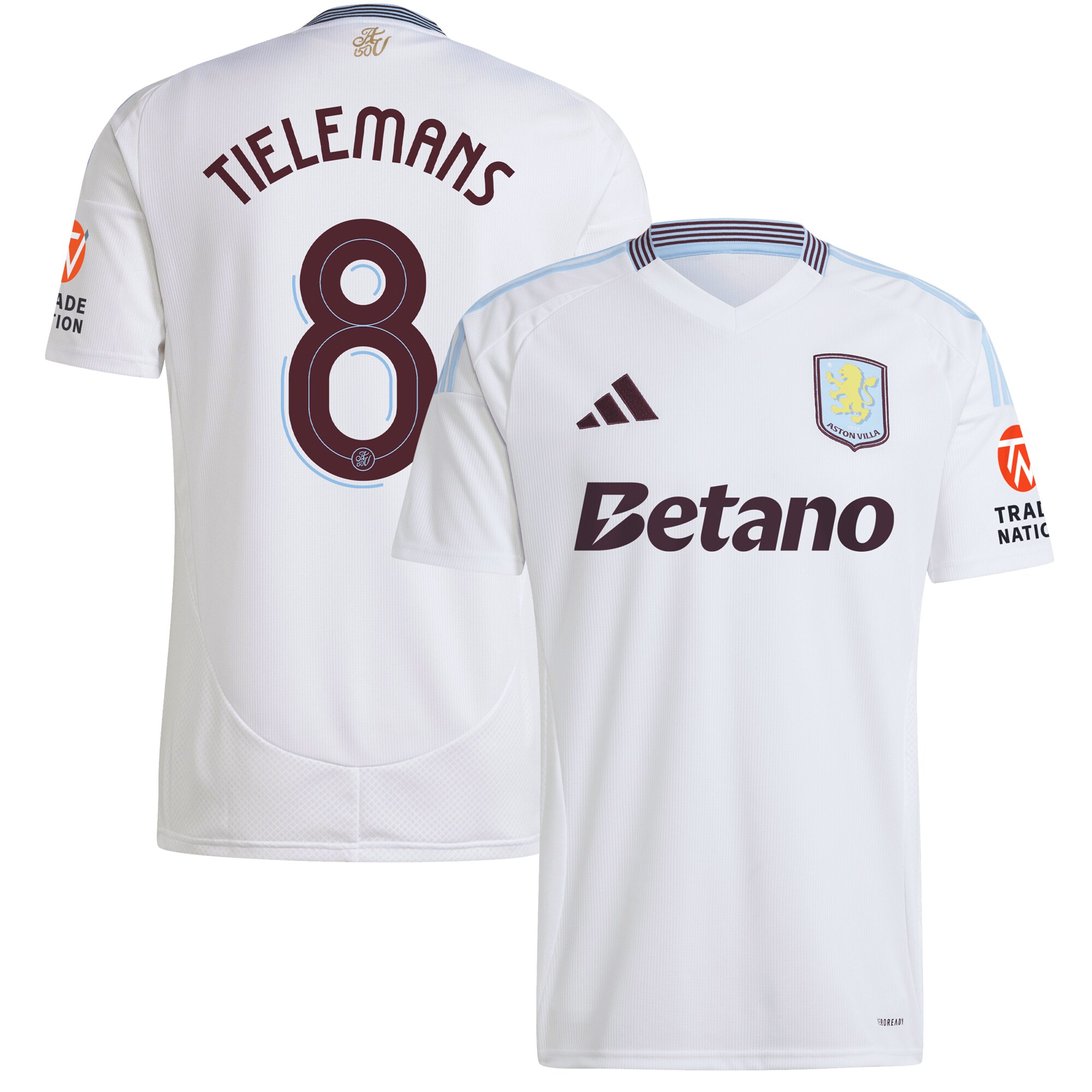 Aston Villa aston villa adidas away shirt 2024-25 with tielemans 8 cup printing Collection | AVFC Jerseys & Fan Gear