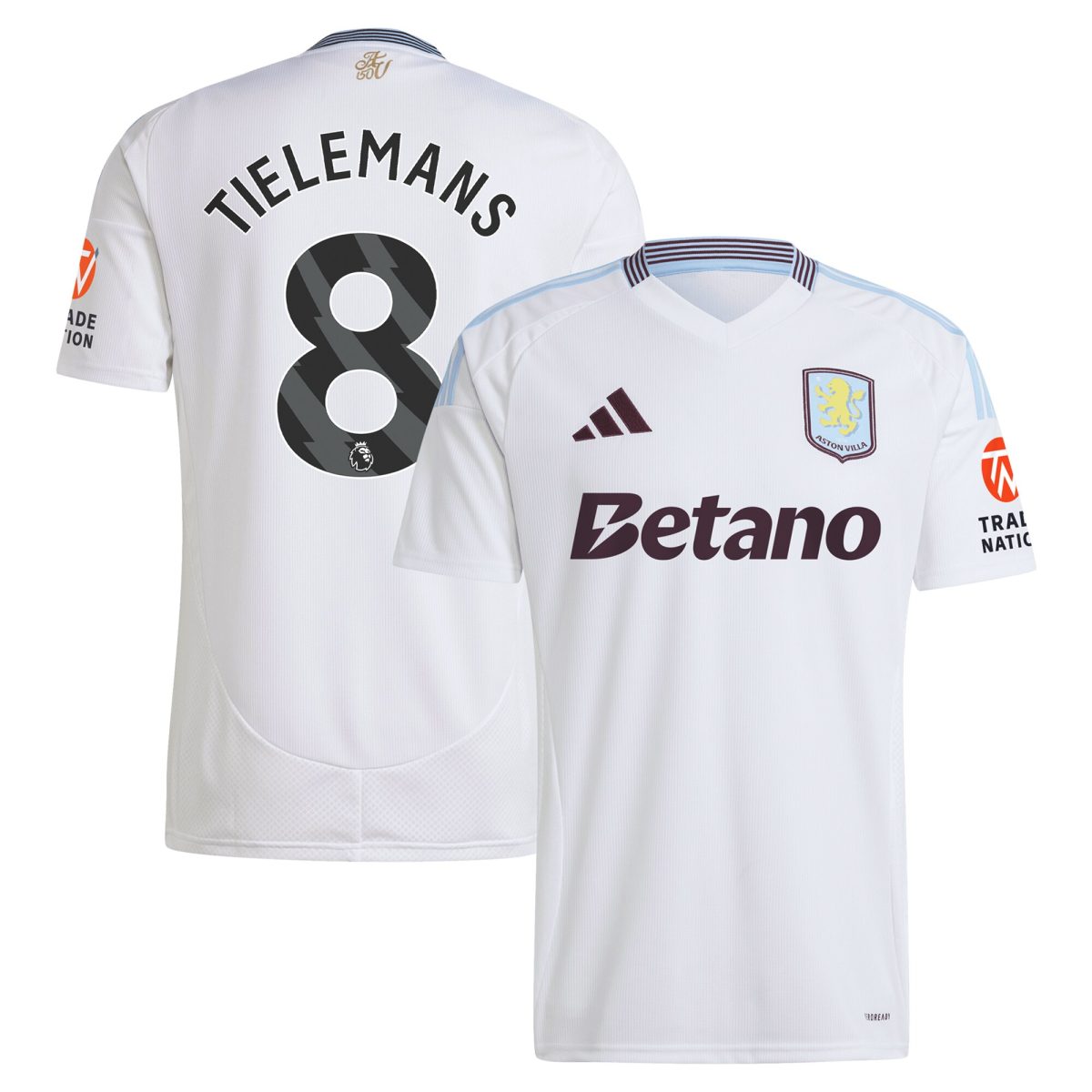 Aston Villa aston villa adidas away shirt 2024-25 with tielemans 8 printing Collection | AVFC Jerseys & Fan Gear