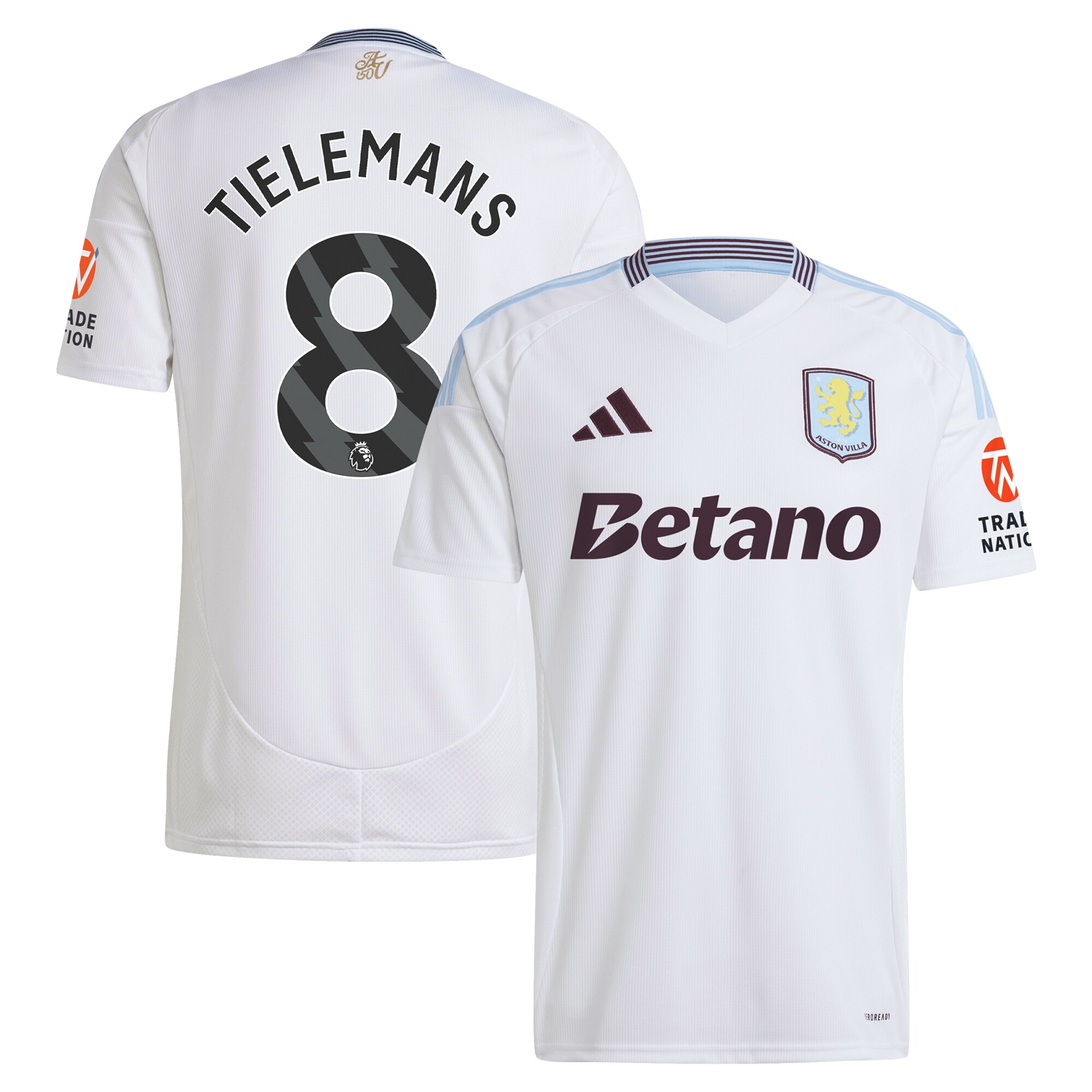 Aston Villa aston villa adidas away shirt 2024-25 with tielemans 8 printing Collection | AVFC Jerseys & Fan Gear