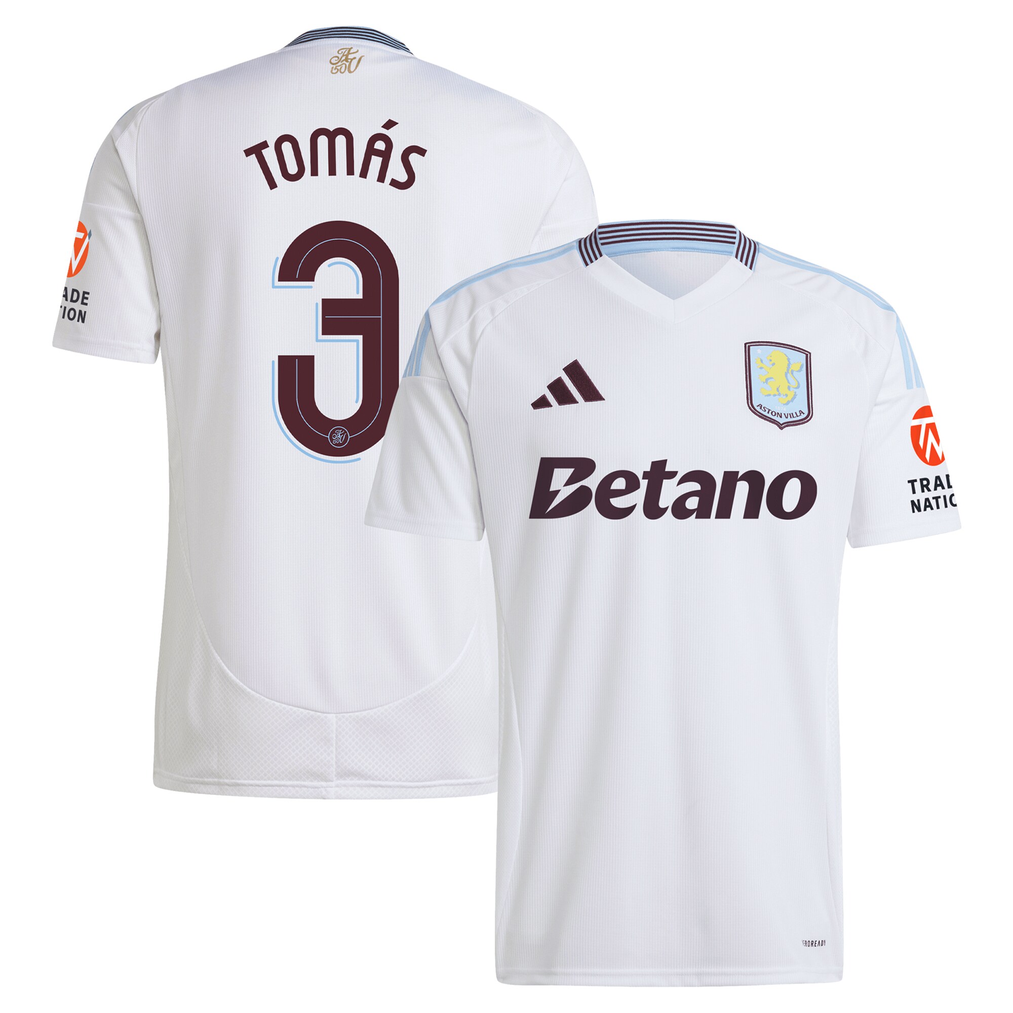 Aston Villa aston villa adidas away shirt 2024-25 with tomás 3 cup printing Collection | AVFC Jerseys & Fan Gear