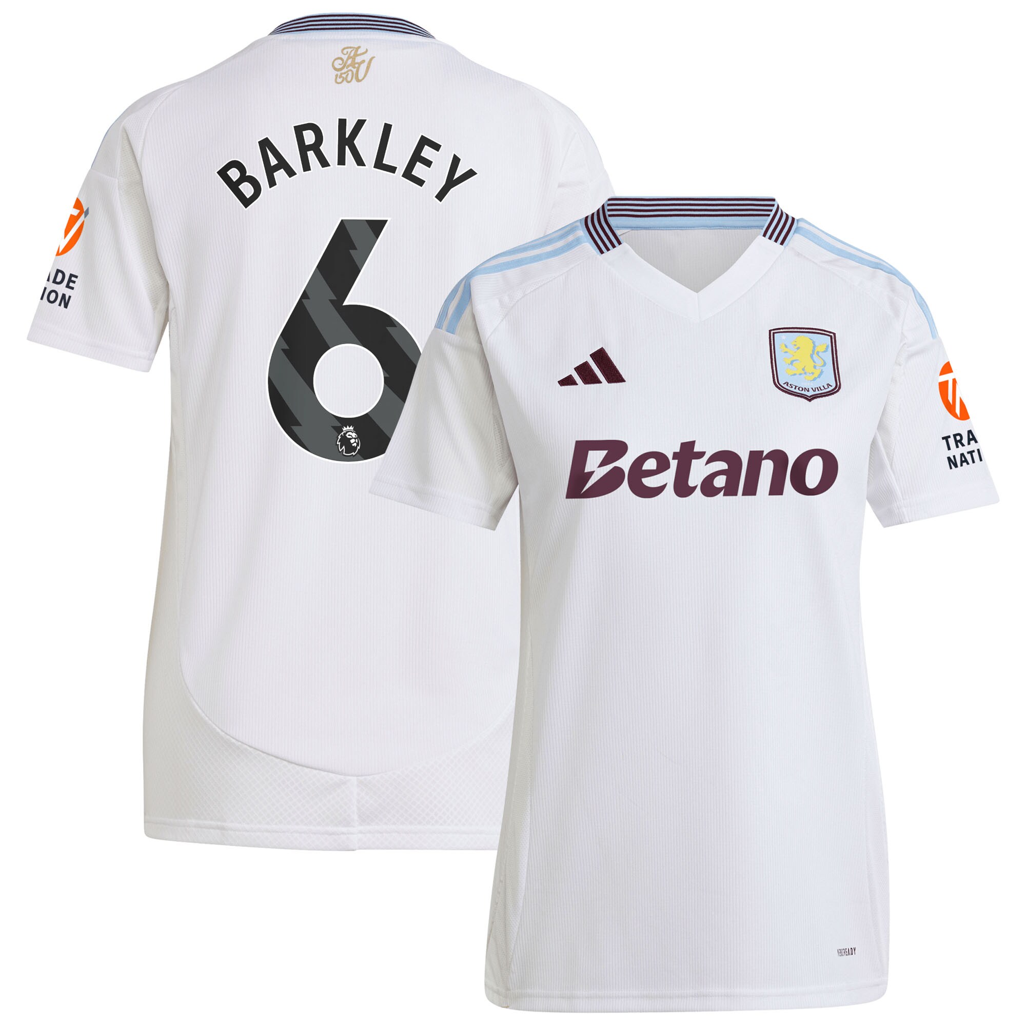 Aston Villa aston villa adidas away shirt 2024-25 – womens with barkley 6 printing Collection | AVFC Jerseys & Fan Gear