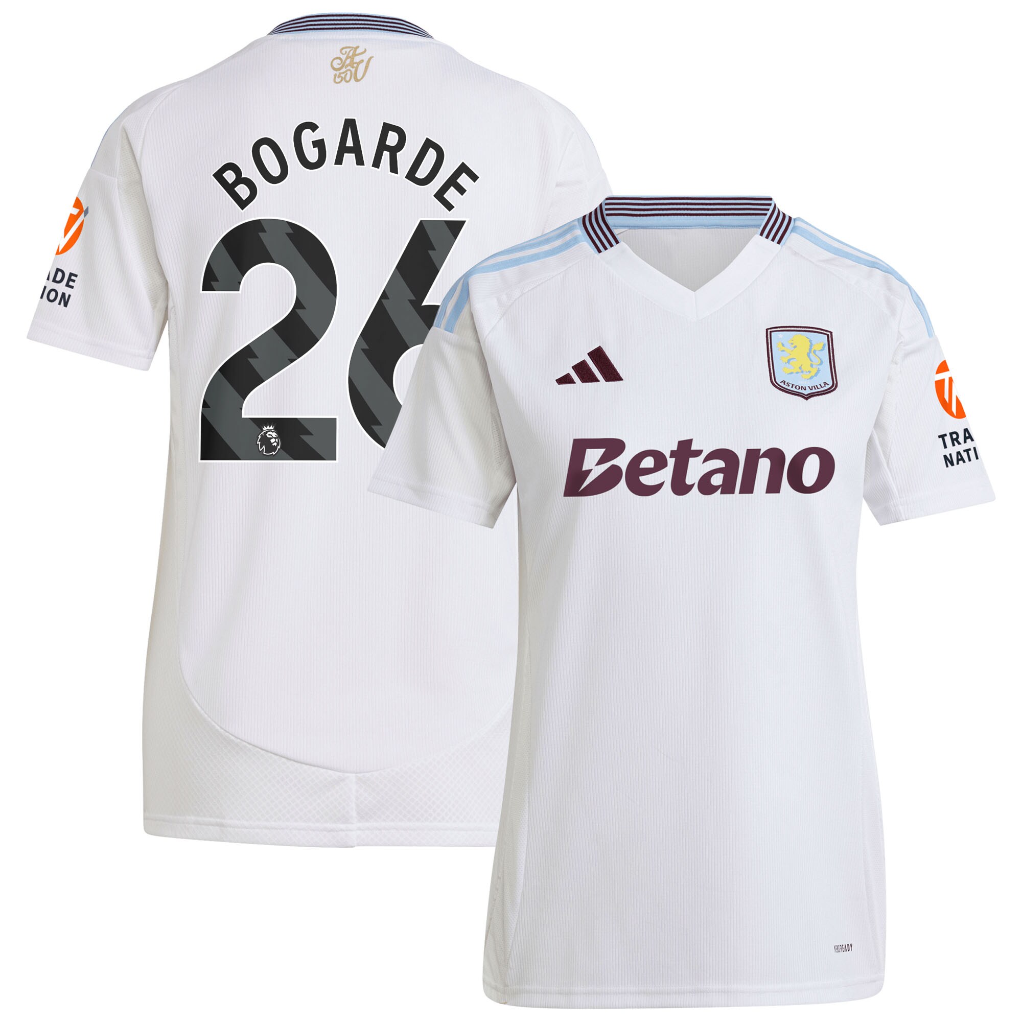 Aston Villa aston villa adidas away shirt 2024-25 – womens with bogarde 26 printing Collection | AVFC Jerseys & Fan Gear