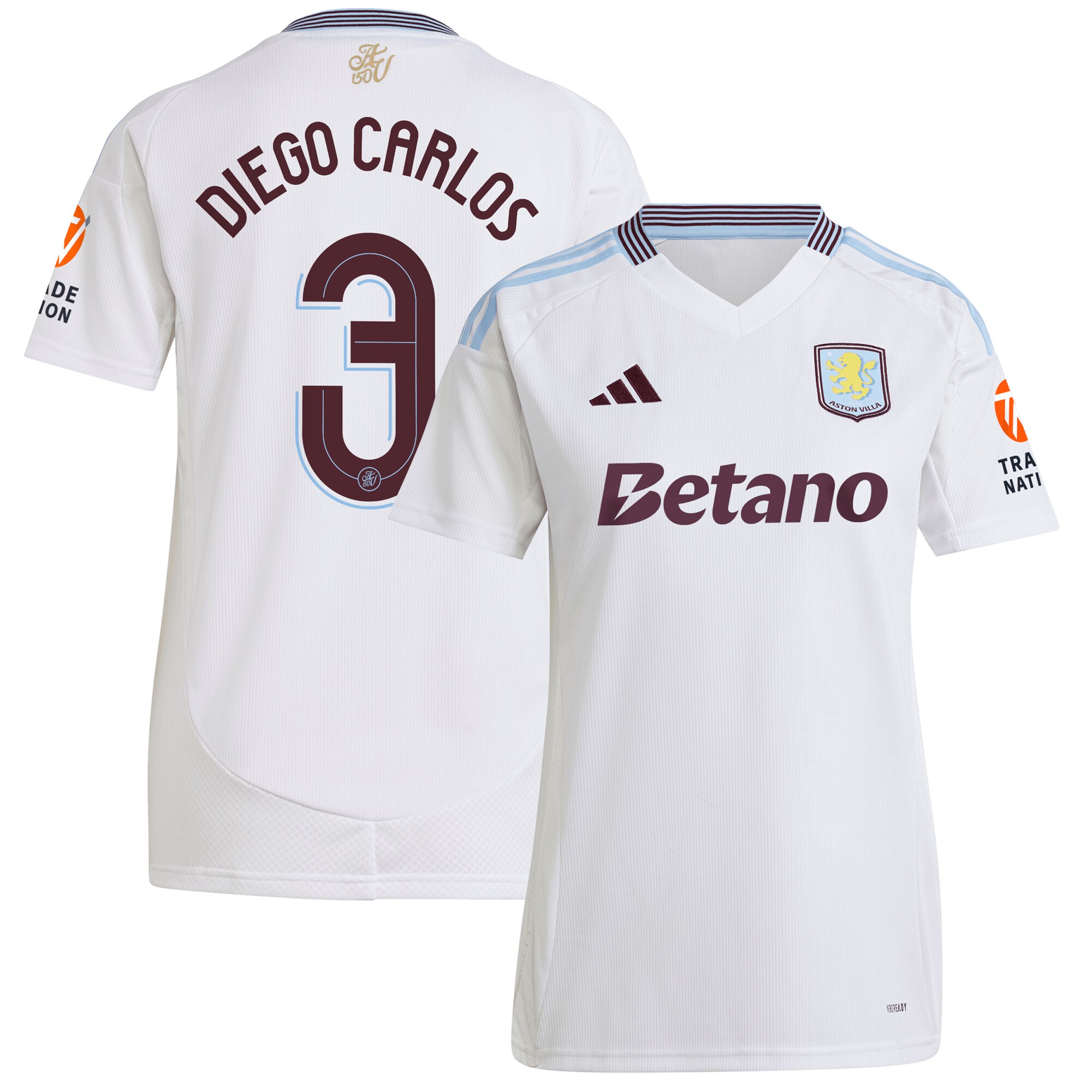 Aston Villa aston villa adidas away shirt 2024-25 – womens with diego carlos 3 cup printing Collection | AVFC Jerseys & Fan Gear
