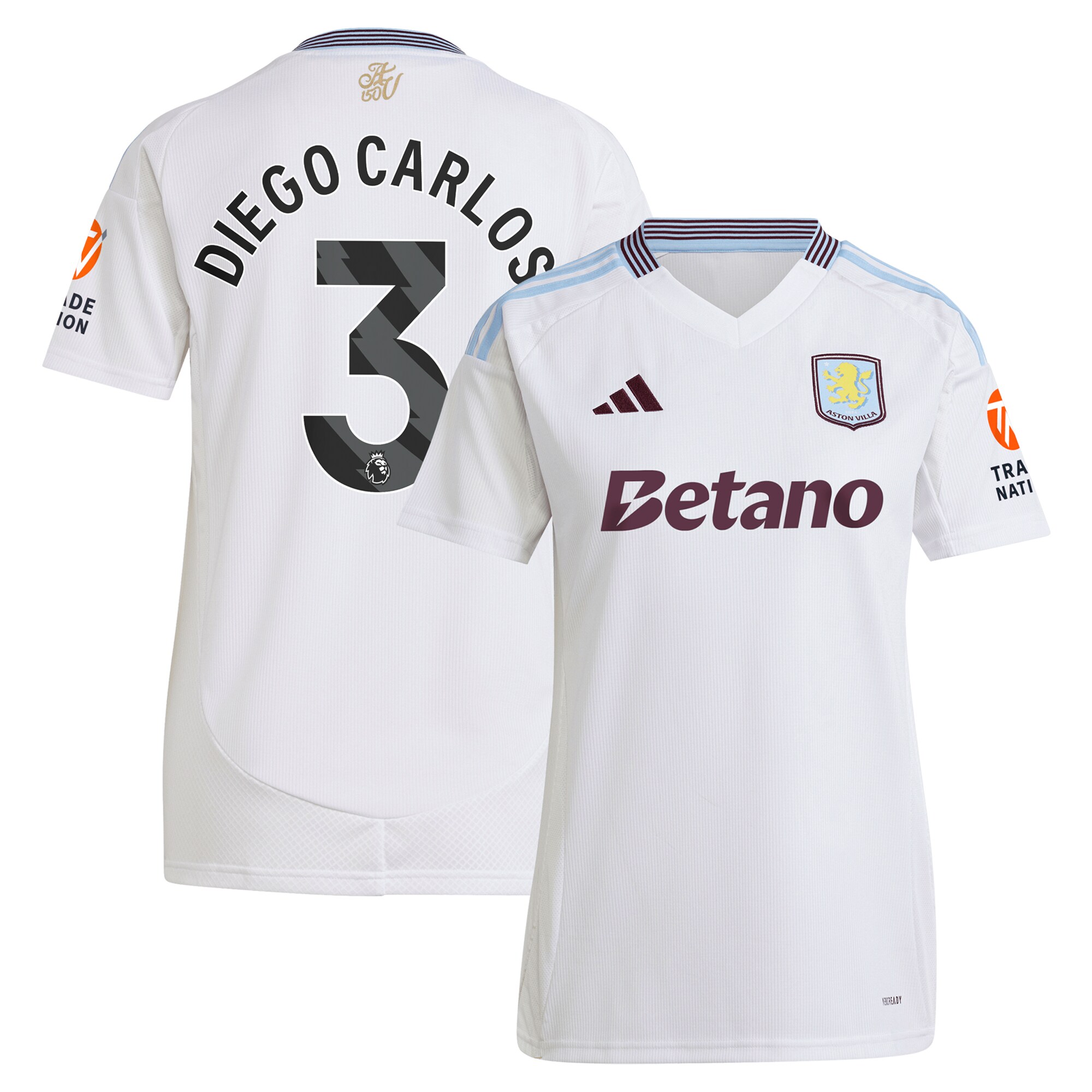 Aston Villa aston villa adidas away shirt 2024-25 – womens with diego carlos 3 printing Collection | AVFC Jerseys & Fan Gear