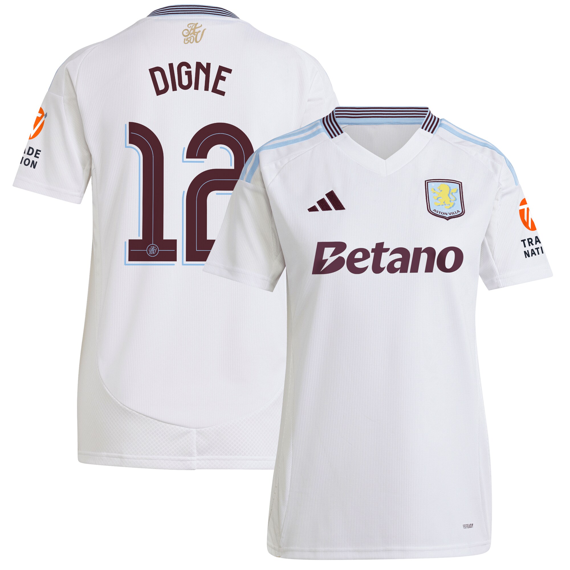 Aston Villa aston villa adidas away shirt 2024-25 – womens with digne 12 cup printing Collection | AVFC Jerseys & Fan Gear