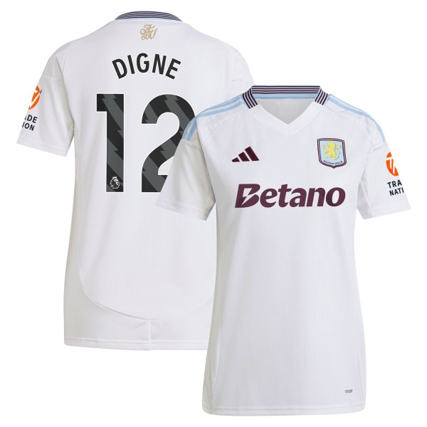 Aston Villa aston villa adidas away shirt 2024-25 – womens with digne 12 printing Collection | AVFC Jerseys & Fan Gear