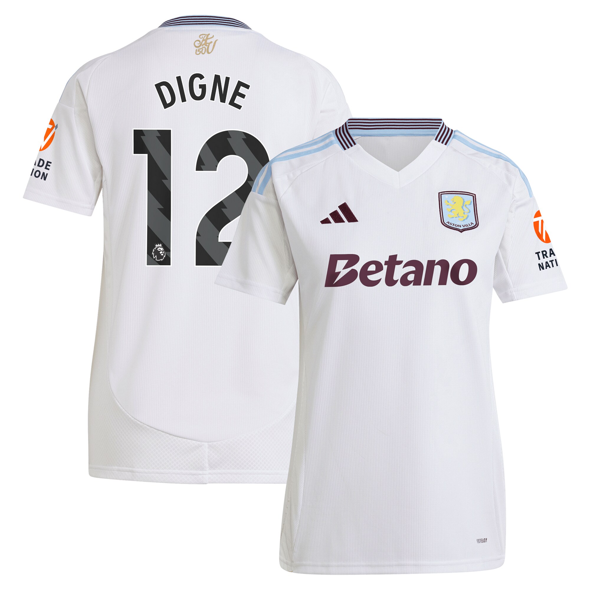 Aston Villa aston villa adidas away shirt 2024-25 – womens with digne 12 printing Collection | AVFC Jerseys & Fan Gear