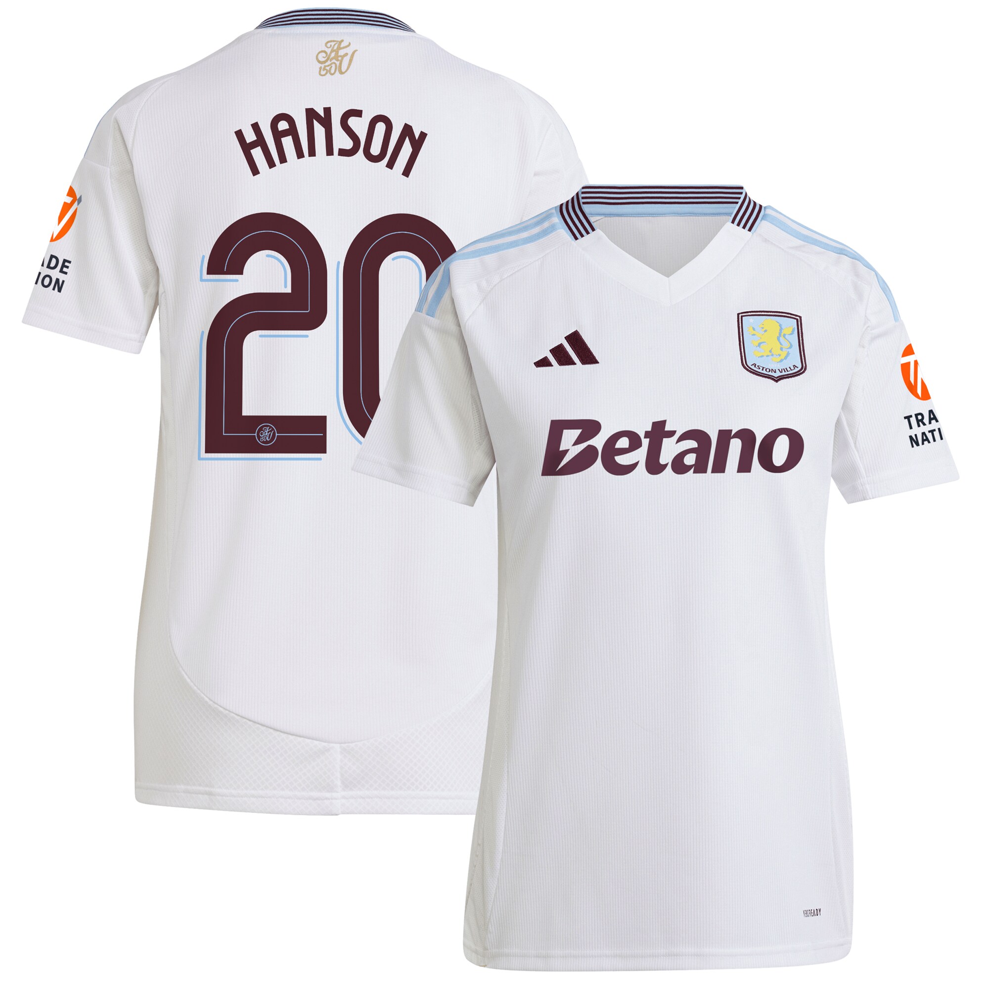 Aston Villa aston villa adidas away shirt 2024-25 – womens with hanson 20 cup printing Collection | AVFC Jerseys & Fan Gear