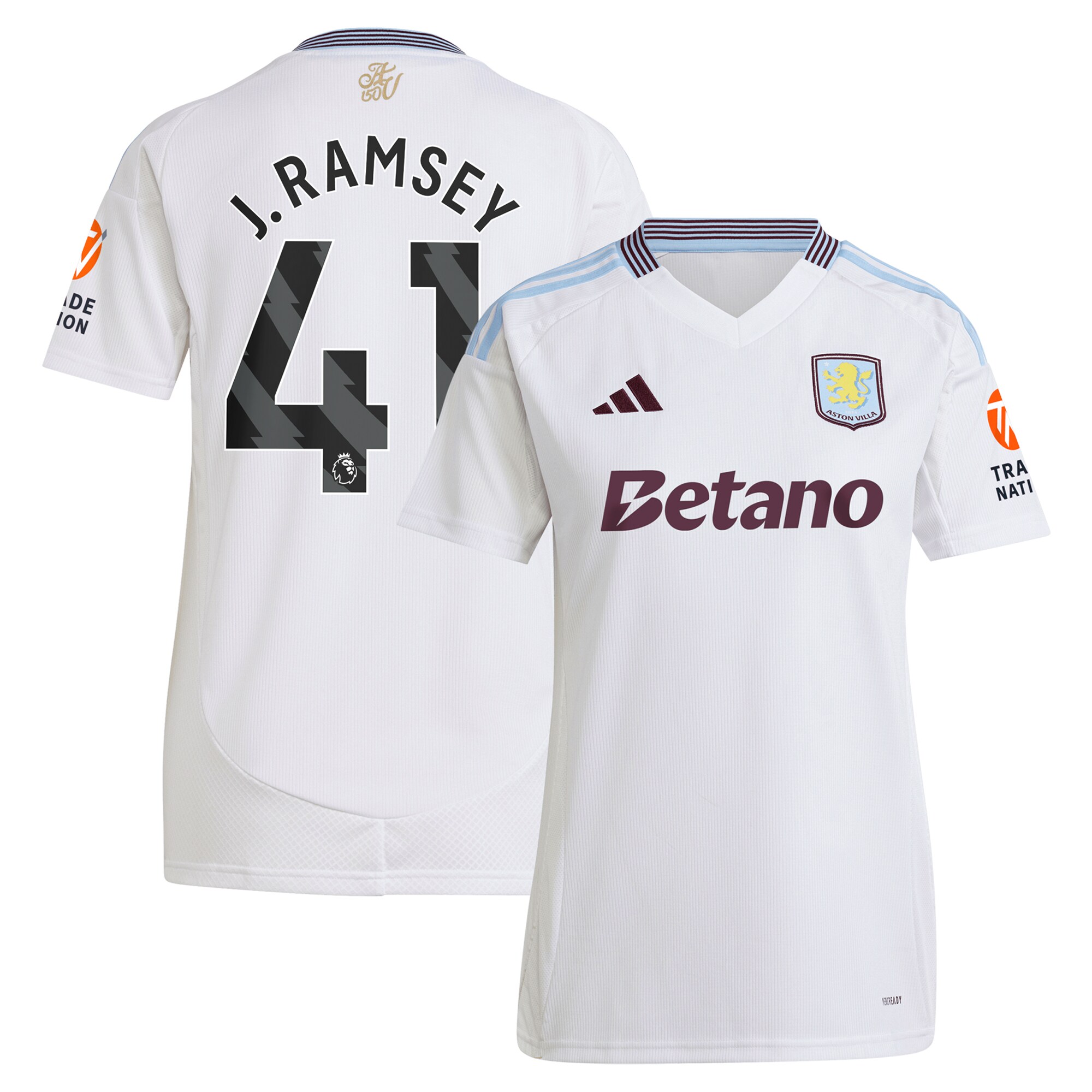 Aston Villa aston villa adidas away shirt 2024-25 – womens with j. ramsey 41 printing Collection | AVFC Jerseys & Fan Gear