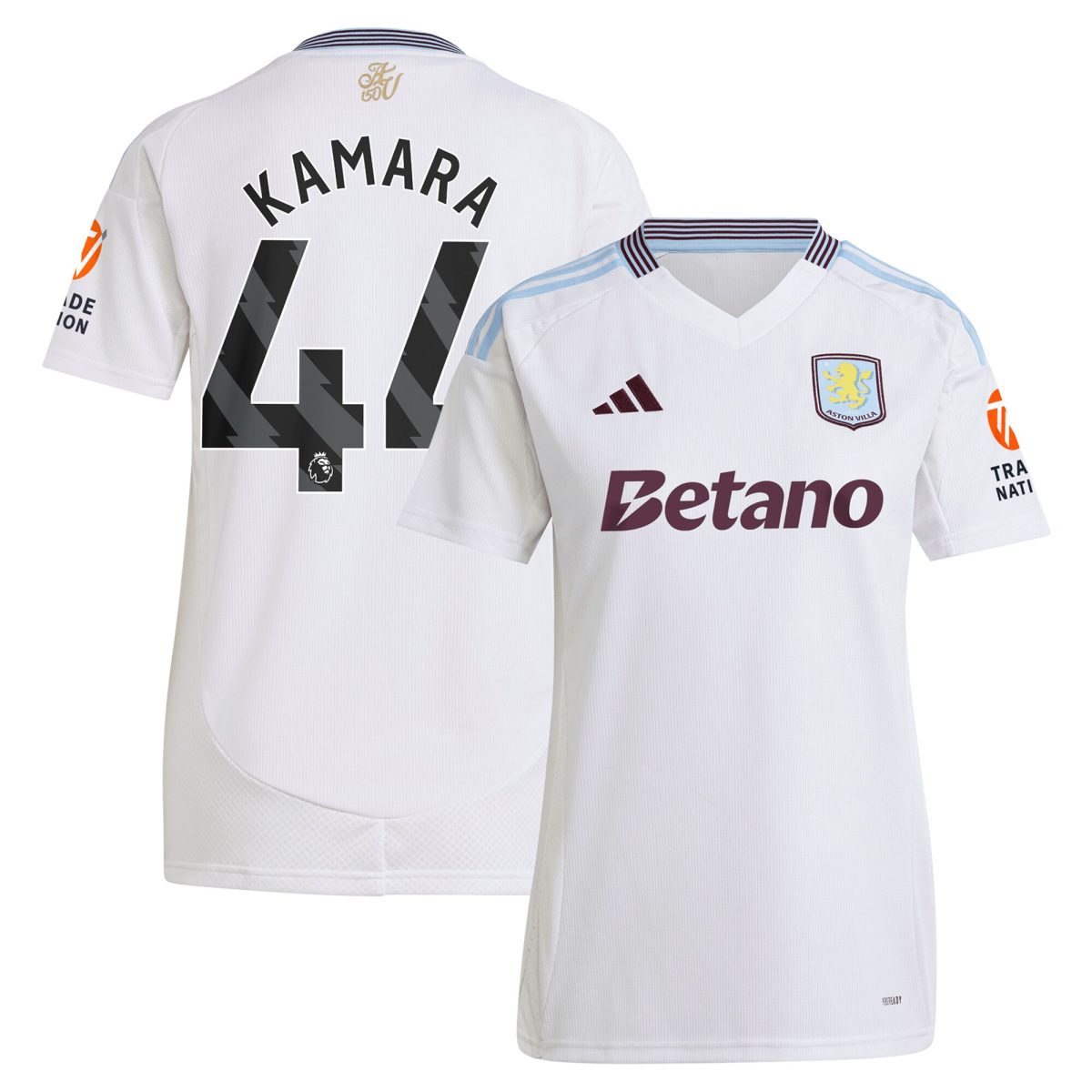 Aston Villa aston villa adidas away shirt 2024-25 – womens with kamara 44 printing Collection | AVFC Jerseys & Fan Gear