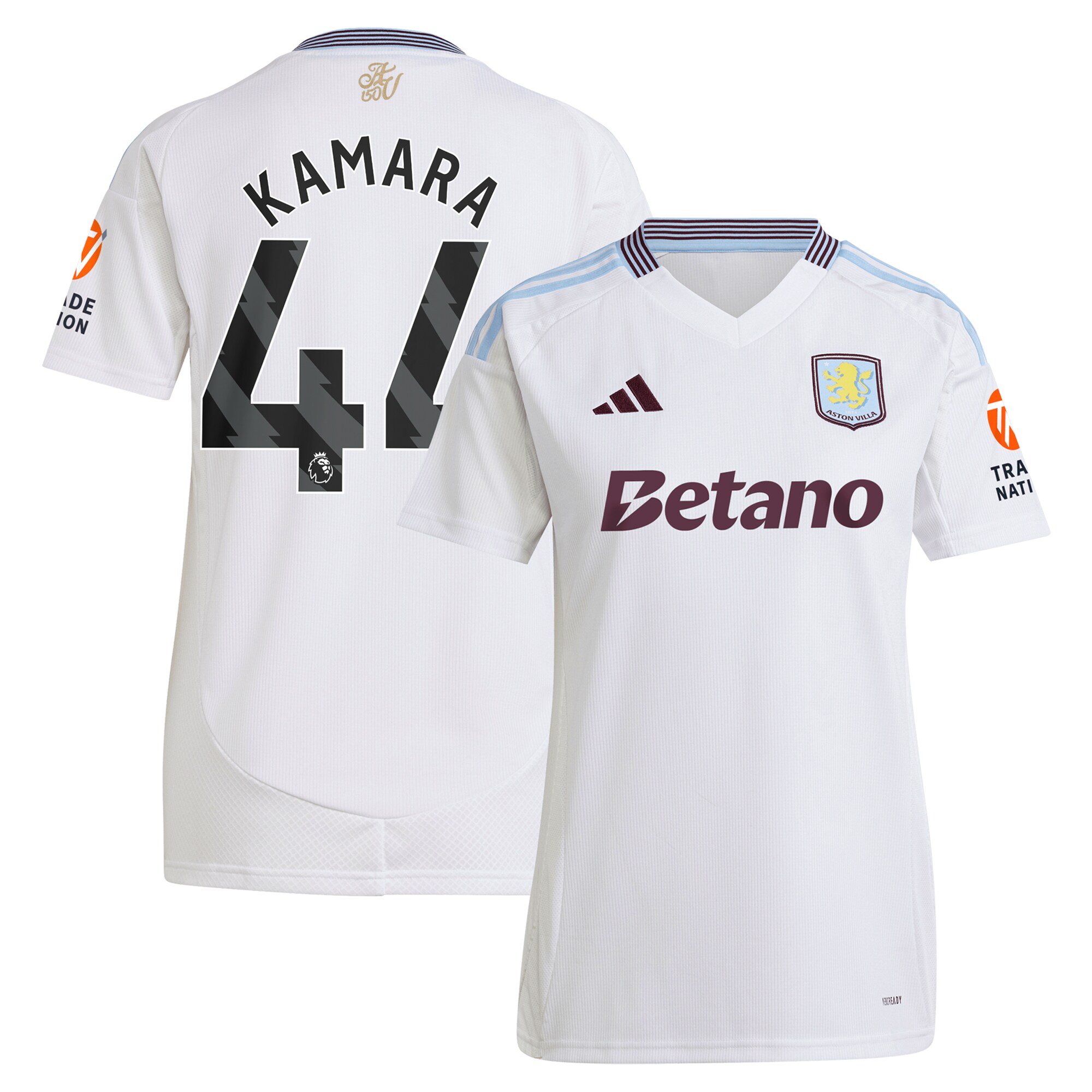 Aston Villa aston villa adidas away shirt 2024-25 – womens with kamara 44 printing Collection | AVFC Jerseys & Fan Gear