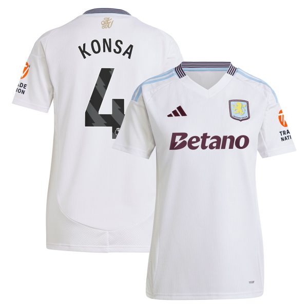 Aston Villa aston villa adidas away shirt 2024-25 – womens with konsa 4 printing Collection | AVFC Jerseys & Fan Gear