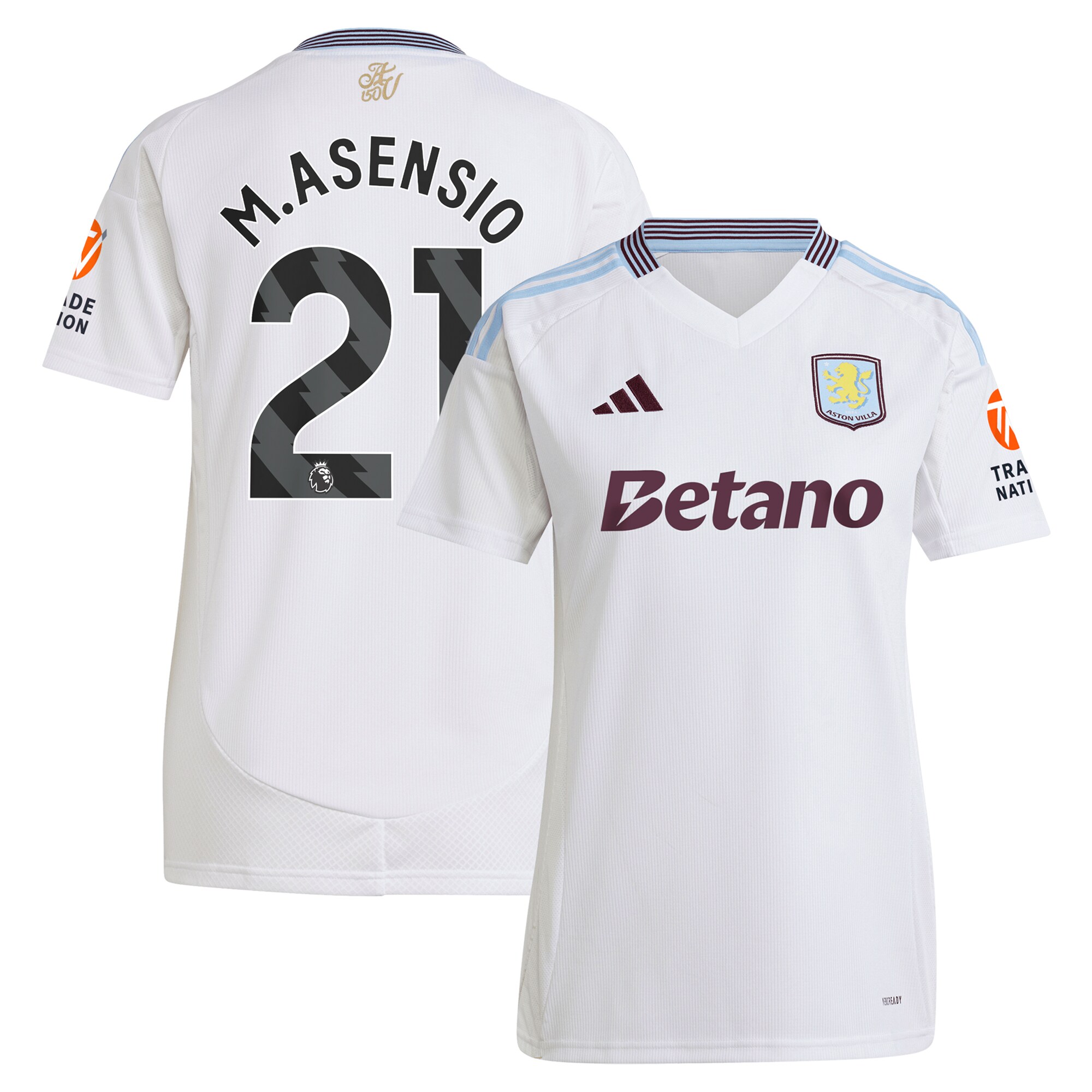 Aston Villa aston villa adidas away shirt 2024-25 – womens with m.asensio 21 printing Collection | AVFC Jerseys & Fan Gear