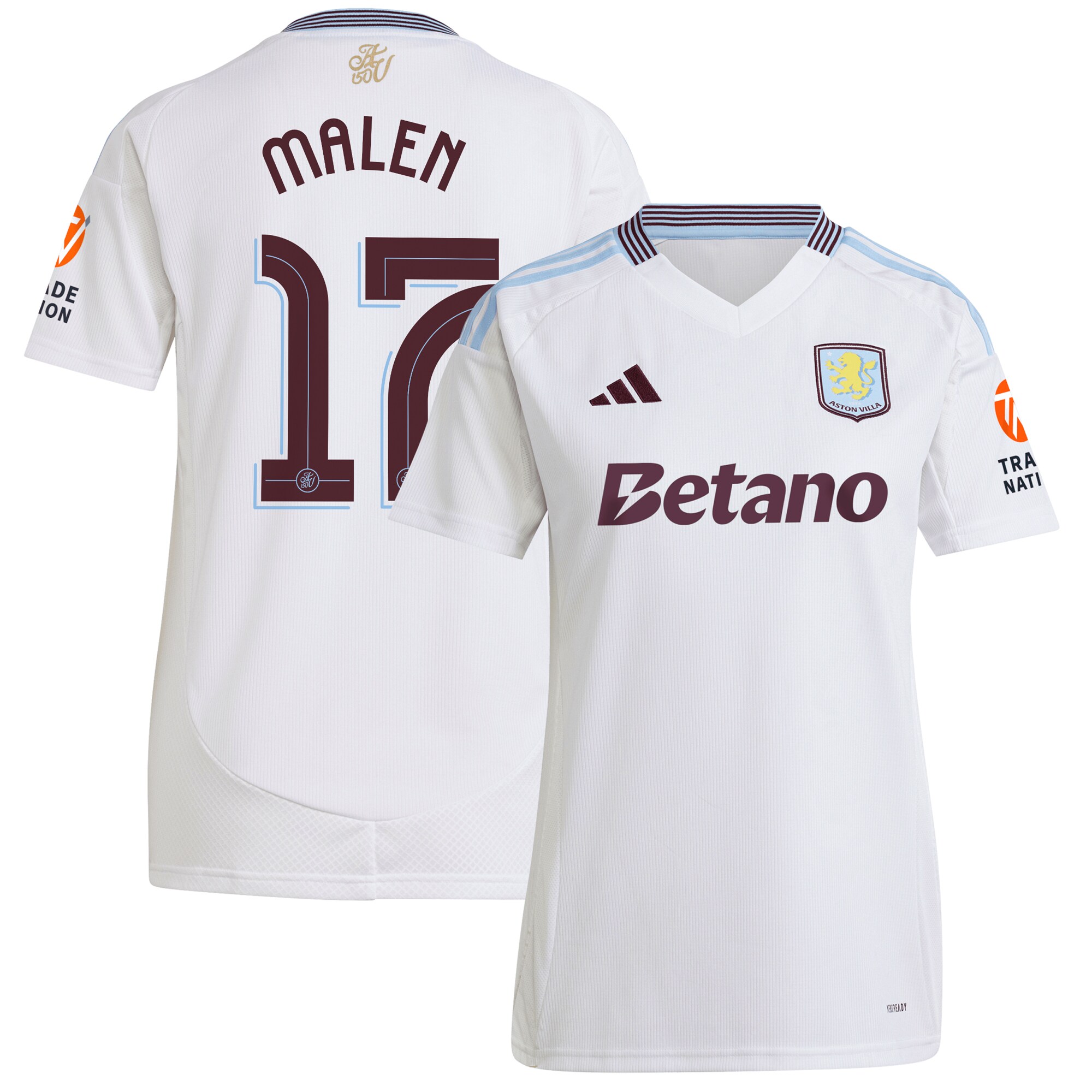 Aston Villa aston villa adidas away shirt 2024-25 – womens with malen 17 cup printing Collection | AVFC Jerseys & Fan Gear