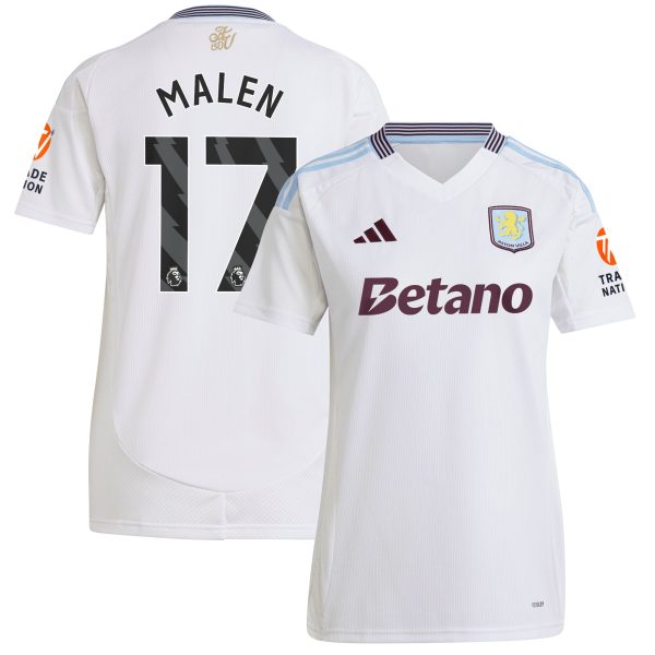 Aston Villa aston villa adidas away shirt 2024-25 – womens with malen 17 printing Collection | AVFC Jerseys & Fan Gear