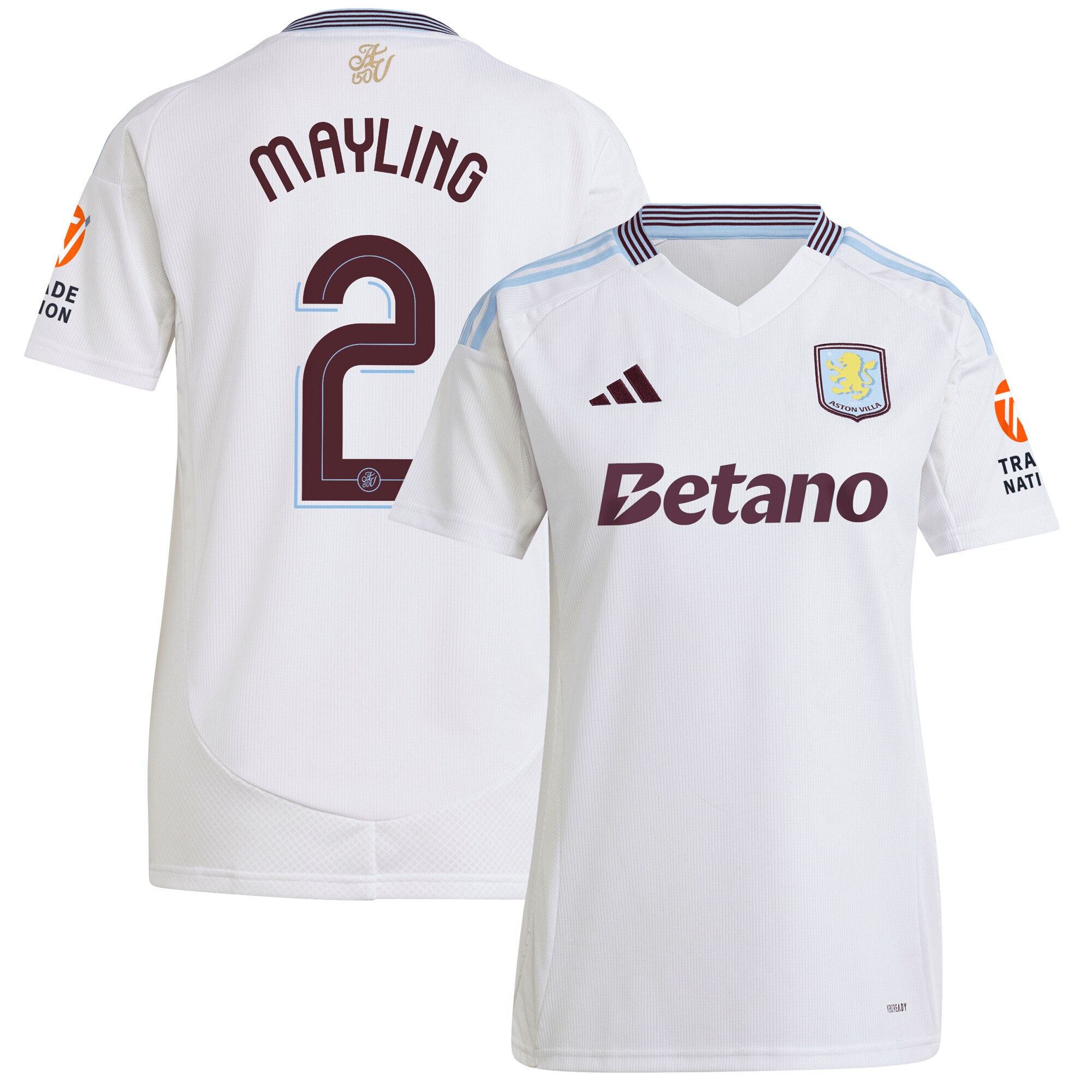 Aston Villa aston villa adidas away shirt 2024-25 – womens with mayling 2 cup printing Collection | AVFC Jerseys & Fan Gear