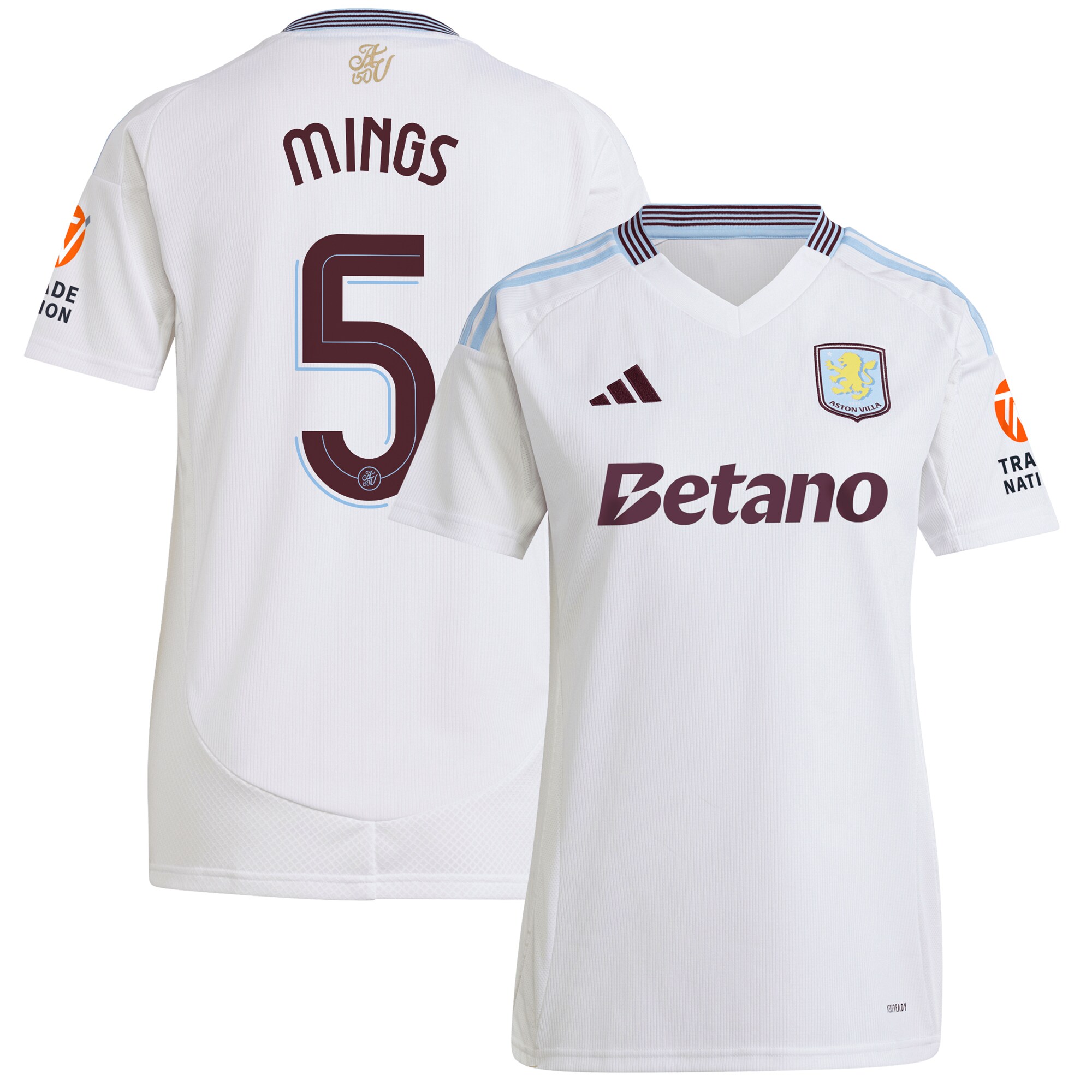 Aston Villa aston villa adidas away shirt 2024-25 – womens with mings 5 cup printing Collection | AVFC Jerseys & Fan Gear