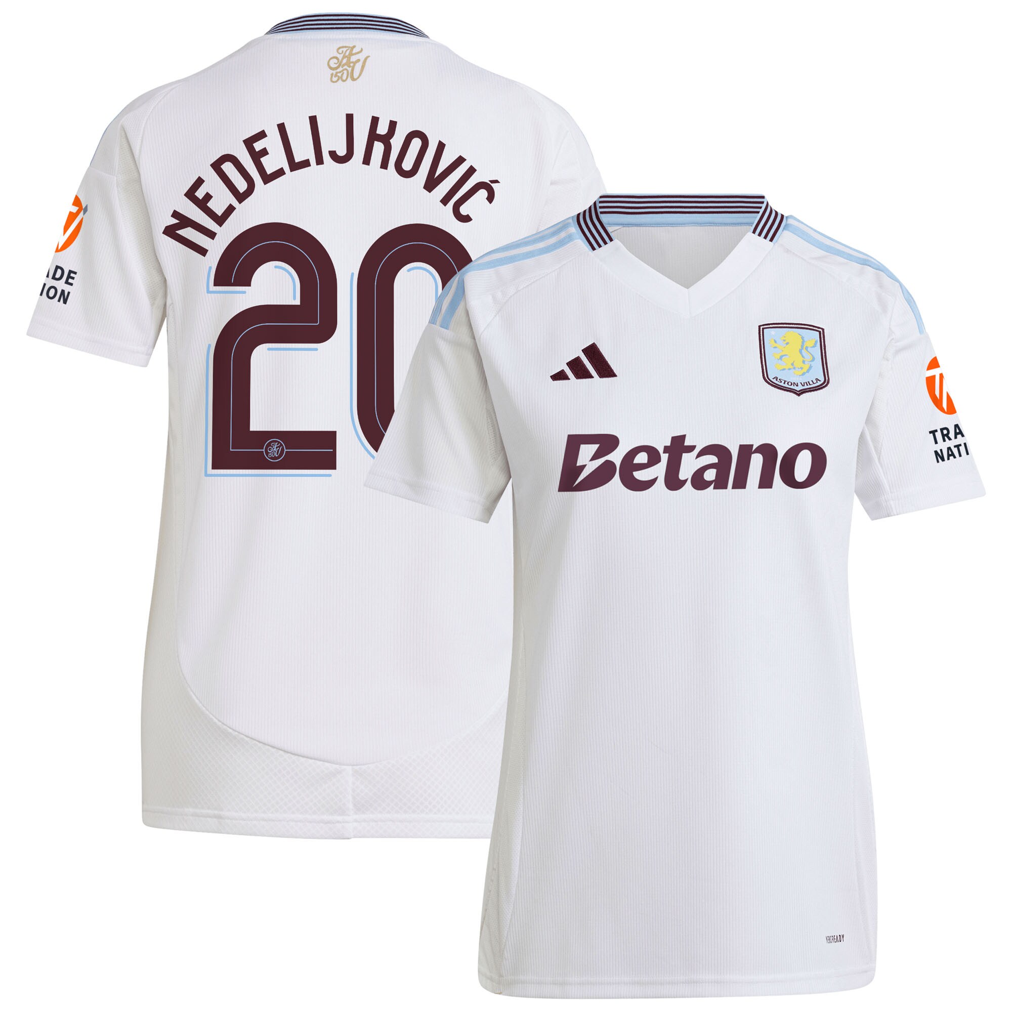 Aston Villa aston villa adidas away shirt 2024-25 – womens with nedeljković 20 cup printing Collection | AVFC Jerseys & Fan Gear
