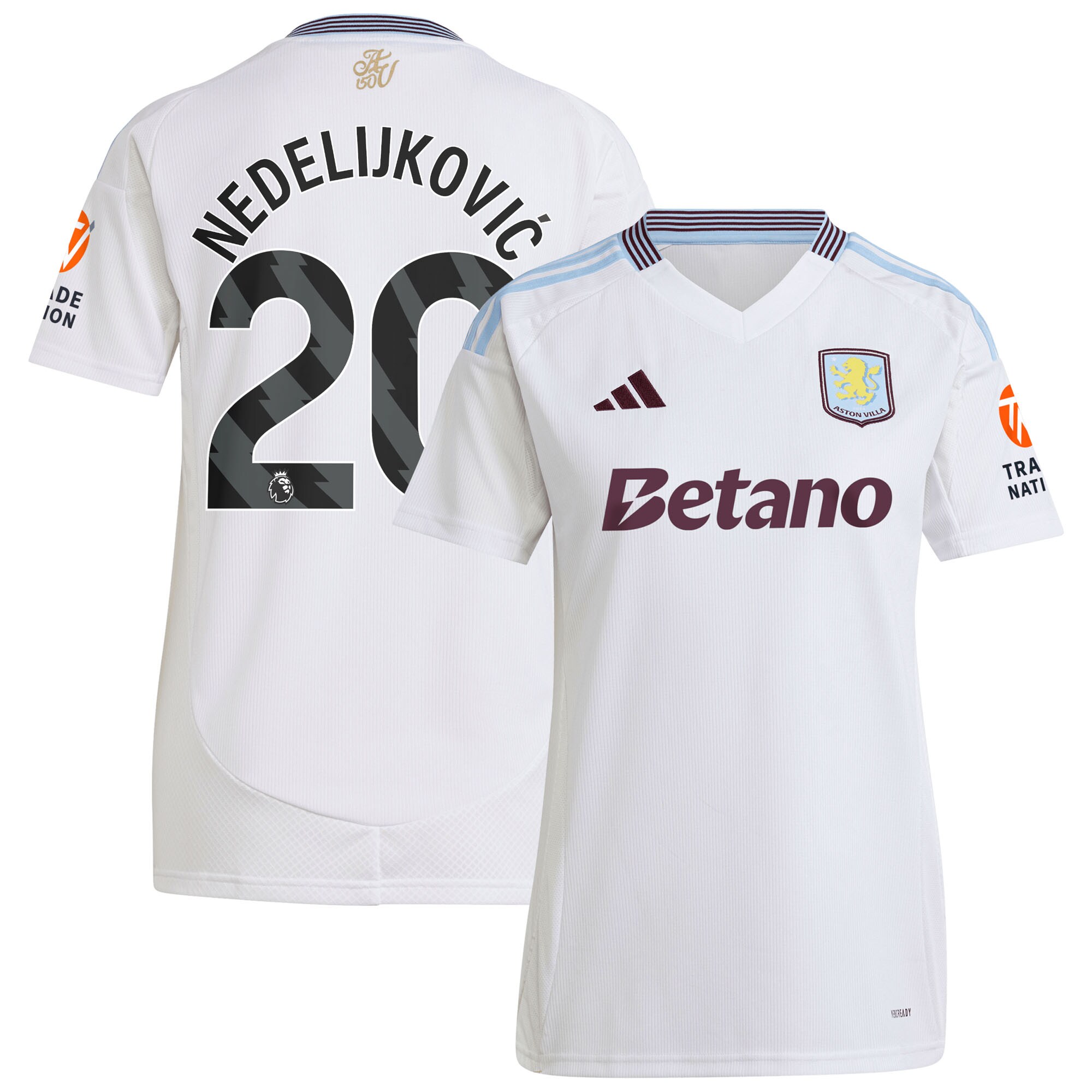 Aston Villa aston villa adidas away shirt 2024-25 – womens with nedeljković 20 printing Collection | AVFC Jerseys & Fan Gear