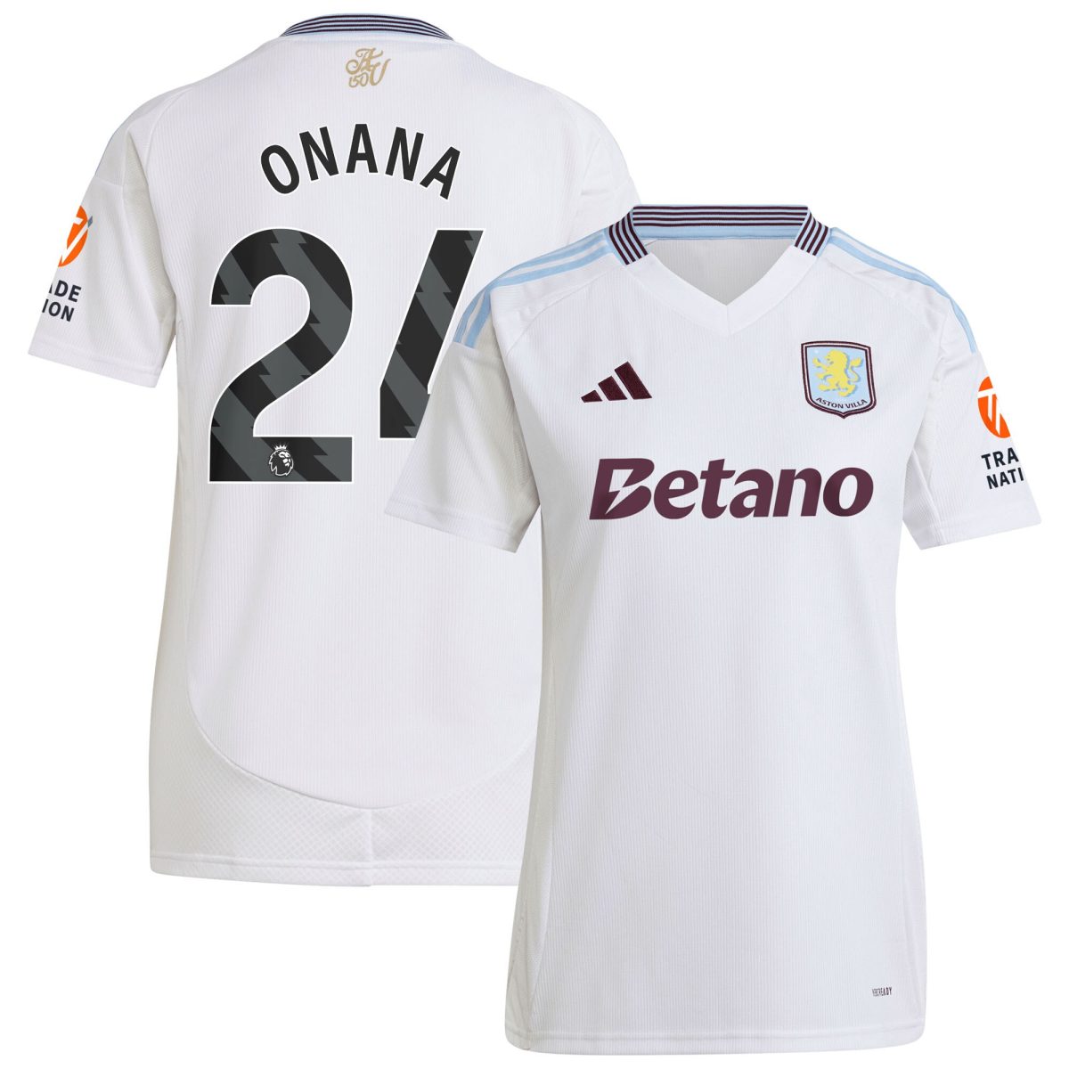 Aston Villa aston villa adidas away shirt 2024-25 – womens with onana 24 printing Collection | AVFC Jerseys & Fan Gear