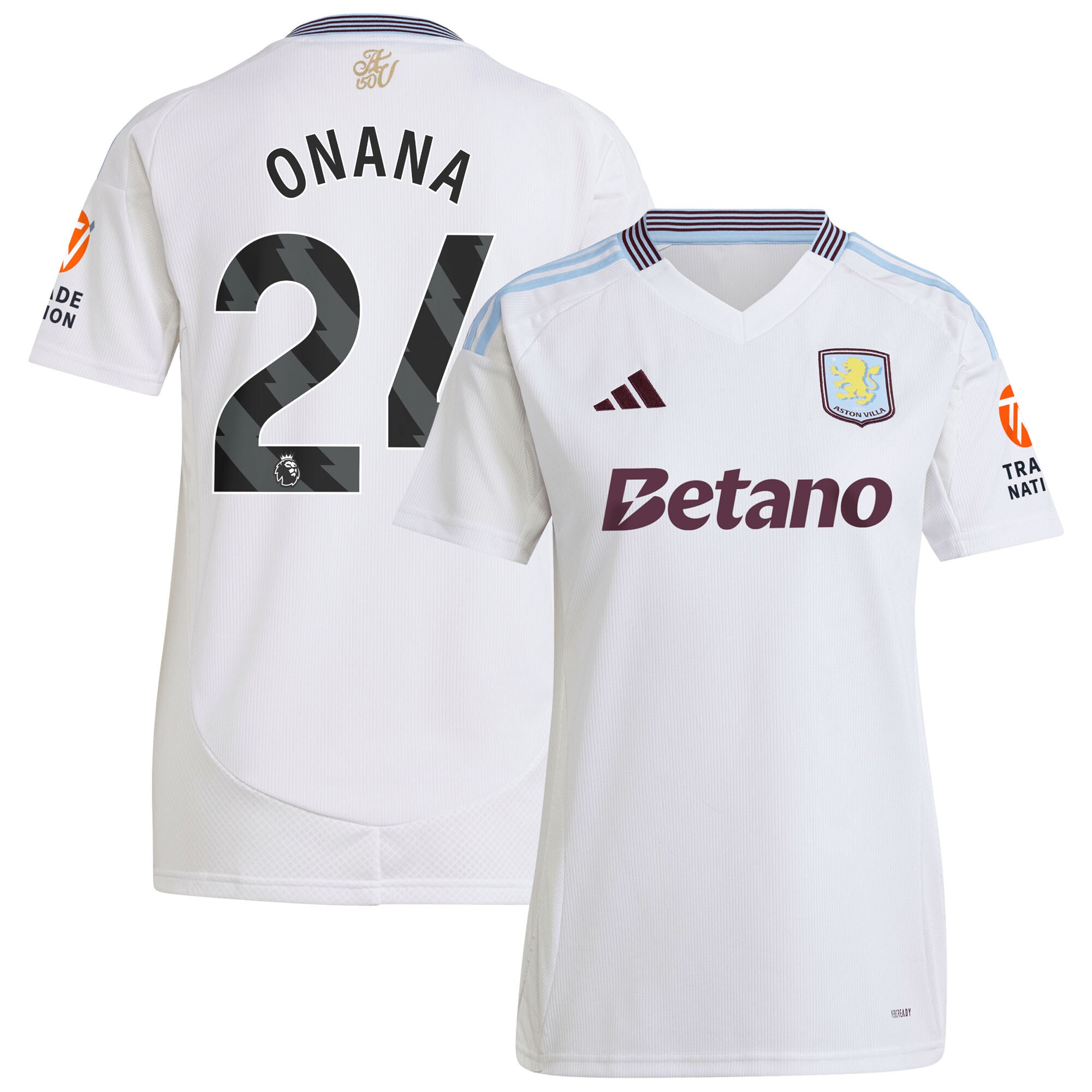 Aston Villa aston villa adidas away shirt 2024-25 – womens with onana 24 printing Collection | AVFC Jerseys & Fan Gear