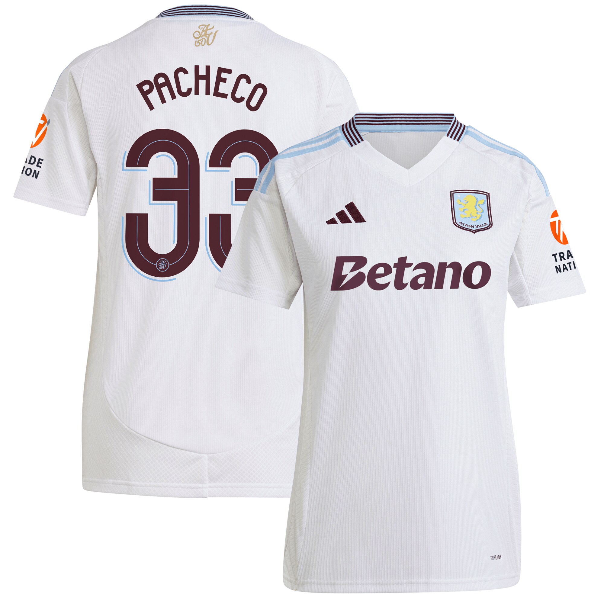Aston Villa aston villa adidas away shirt 2024-25 – womens with pacheco 33 cup printing Collection | AVFC Jerseys & Fan Gear