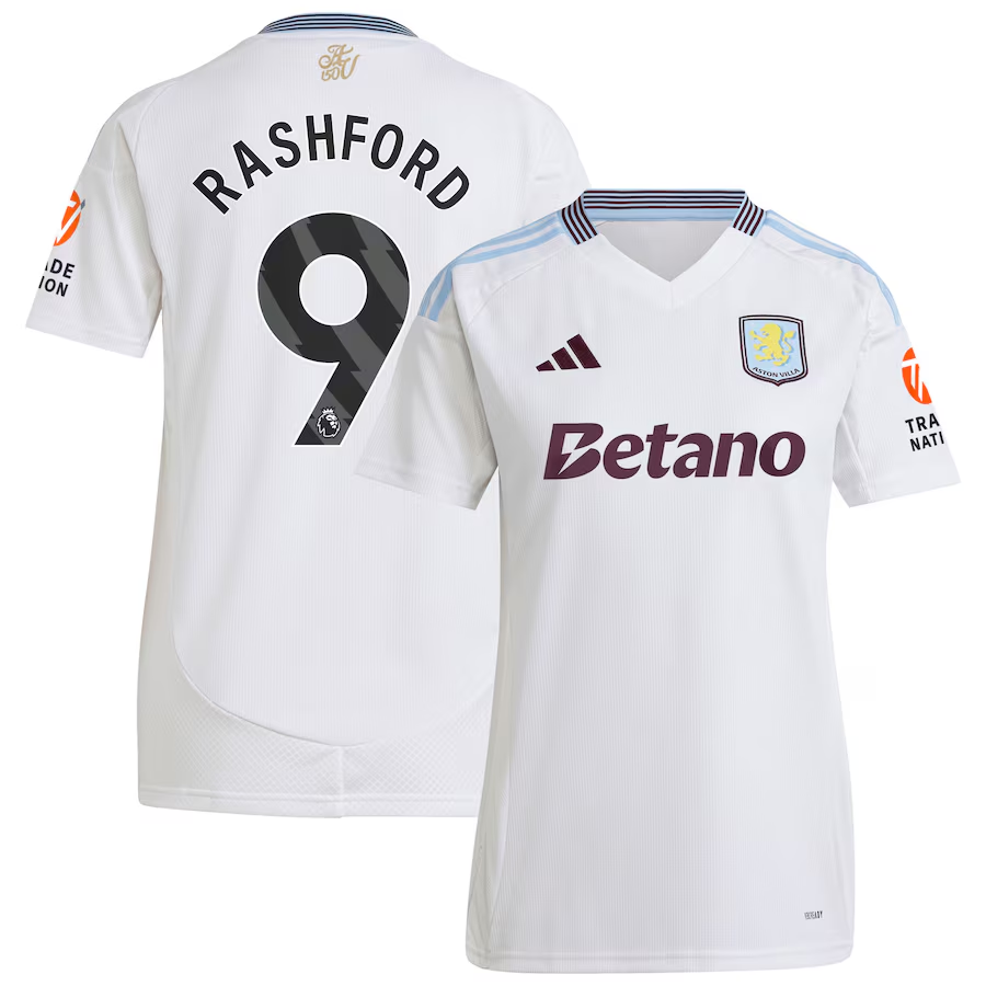 Aston Villa aston villa adidas away shirt 2024-25 – womens with rashford 9 printing Collection | AVFC Jerseys & Fan Gear