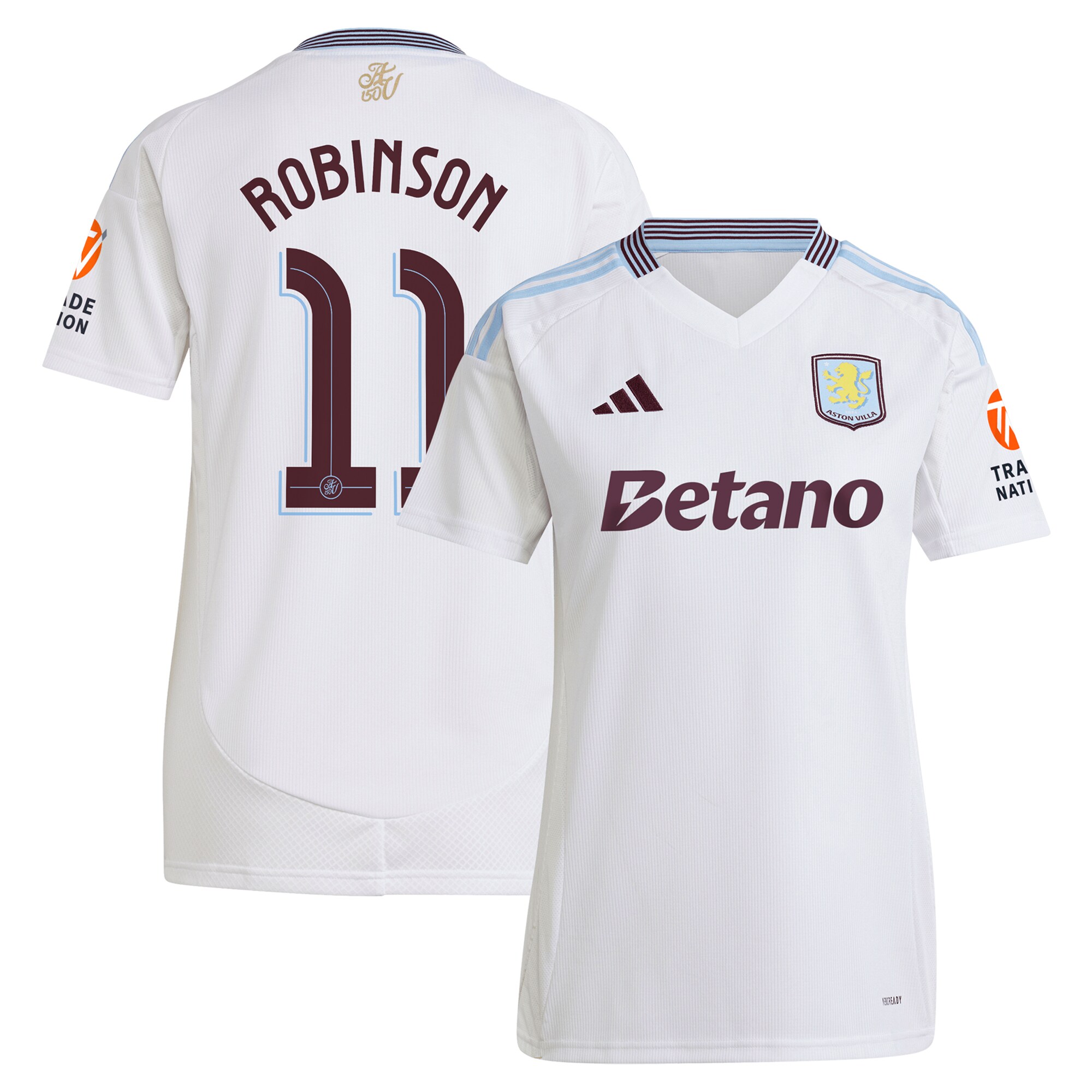 Aston Villa aston villa adidas away shirt 2024-25 – womens with robinson 11 cup printing Collection | AVFC Jerseys & Fan Gear