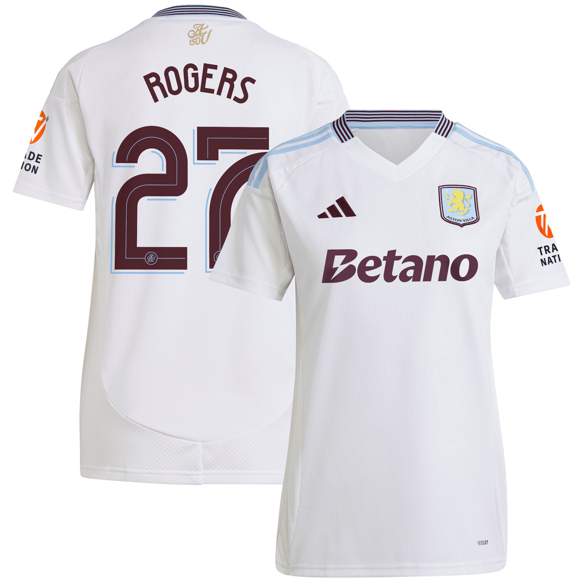 Aston Villa aston villa adidas away shirt 2024-25 – womens with rogers 27 cup printing Collection | AVFC Jerseys & Fan Gear