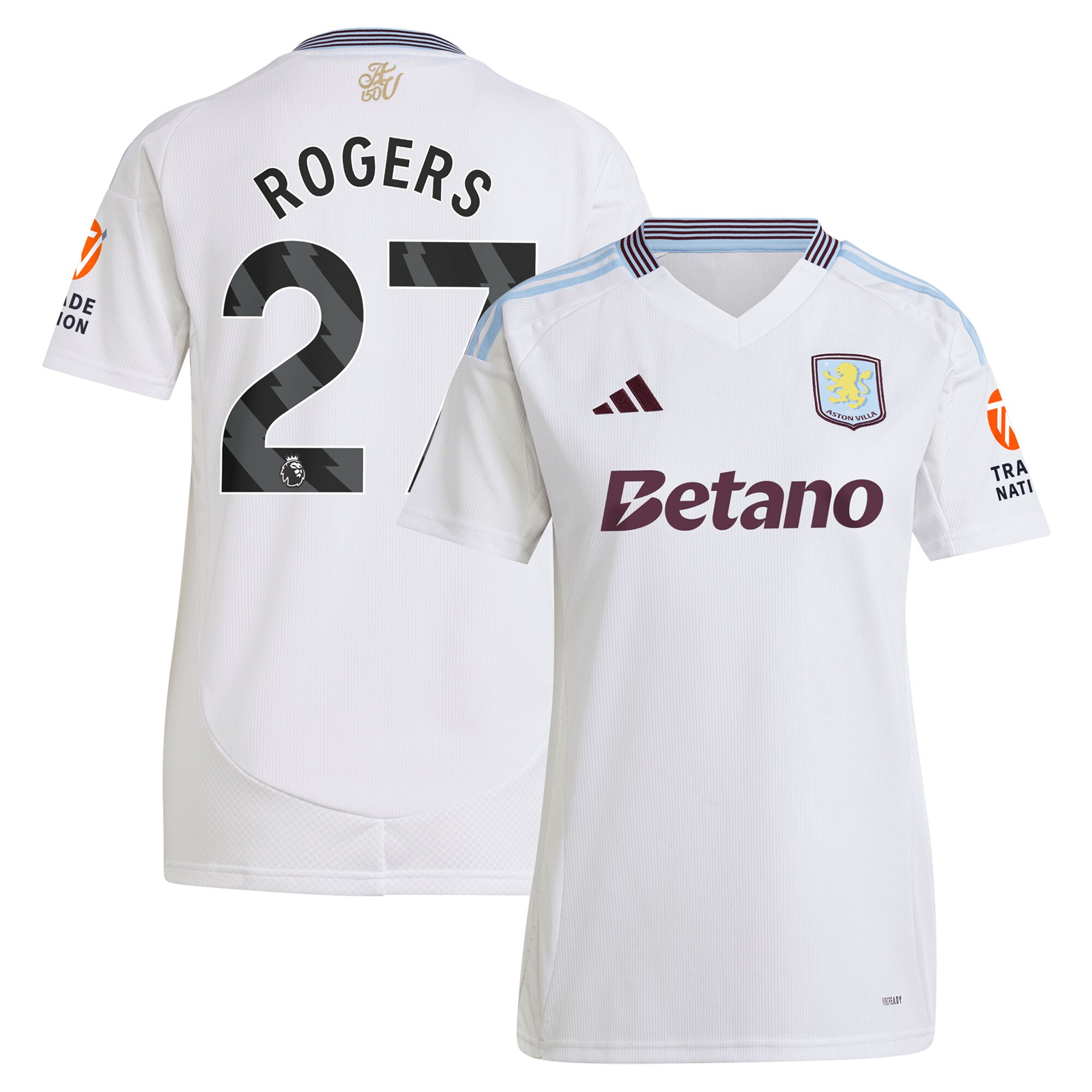 Aston Villa aston villa adidas away shirt 2024-25 – womens with rogers 27 printing Collection | AVFC Jerseys & Fan Gear