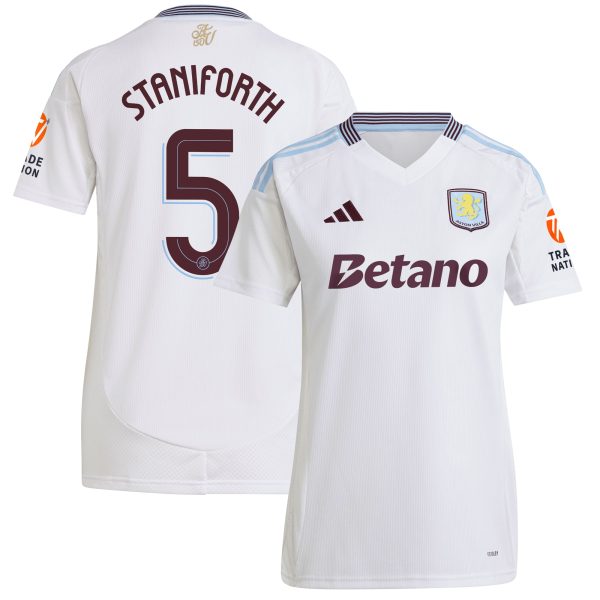 Aston Villa aston villa adidas away shirt 2024-25 – womens with staniforth 5 cup printing Collection | AVFC Jerseys & Fan Gear