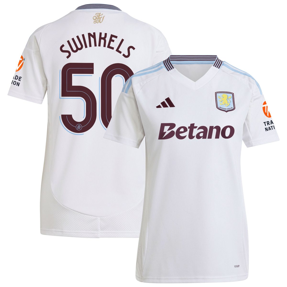 Aston Villa aston villa adidas away shirt 2024-25 – womens with swinkels 50 cup printing Collection | AVFC Jerseys & Fan Gear