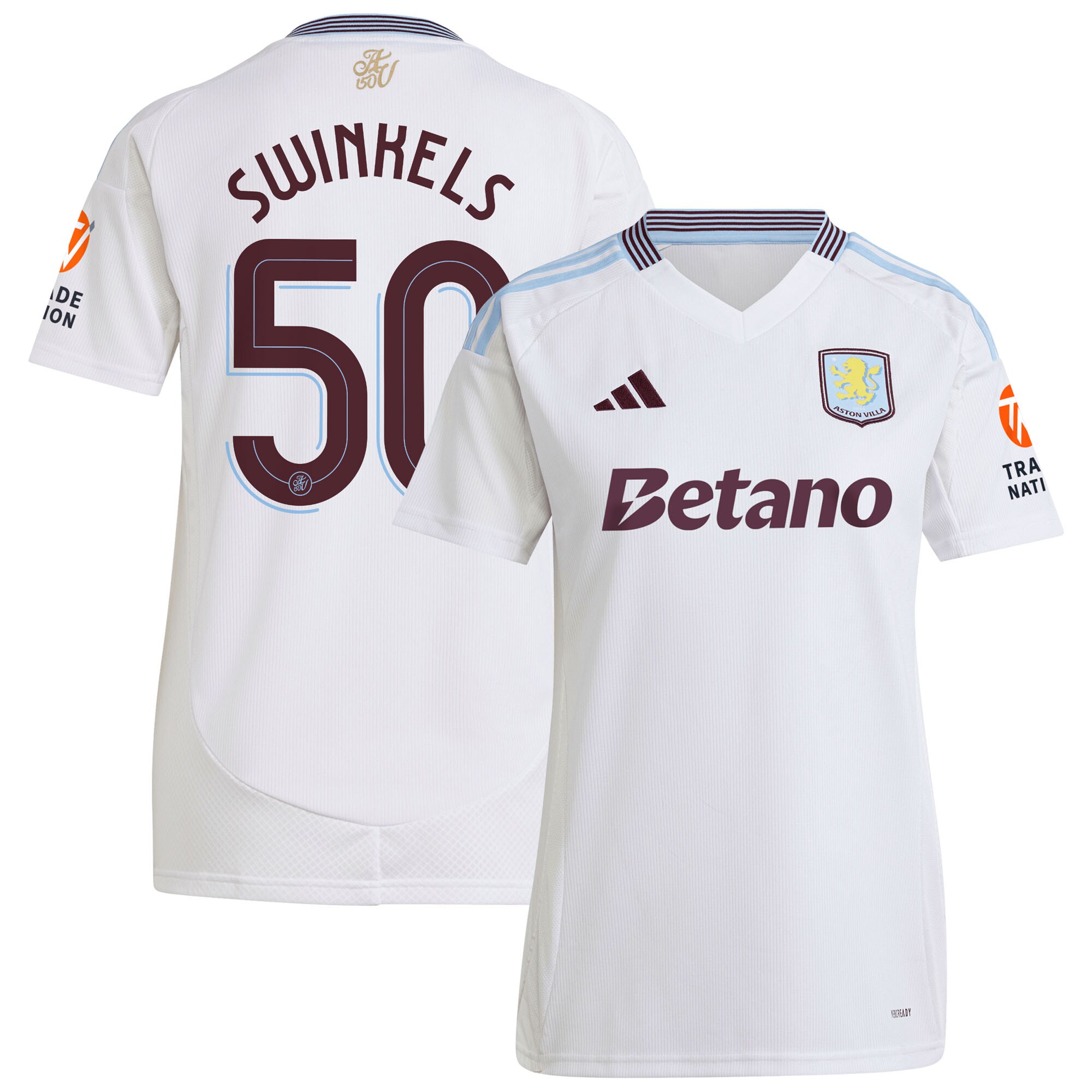 Aston Villa aston villa adidas away shirt 2024-25 – womens with swinkels 50 cup printing Collection | AVFC Jerseys & Fan Gear