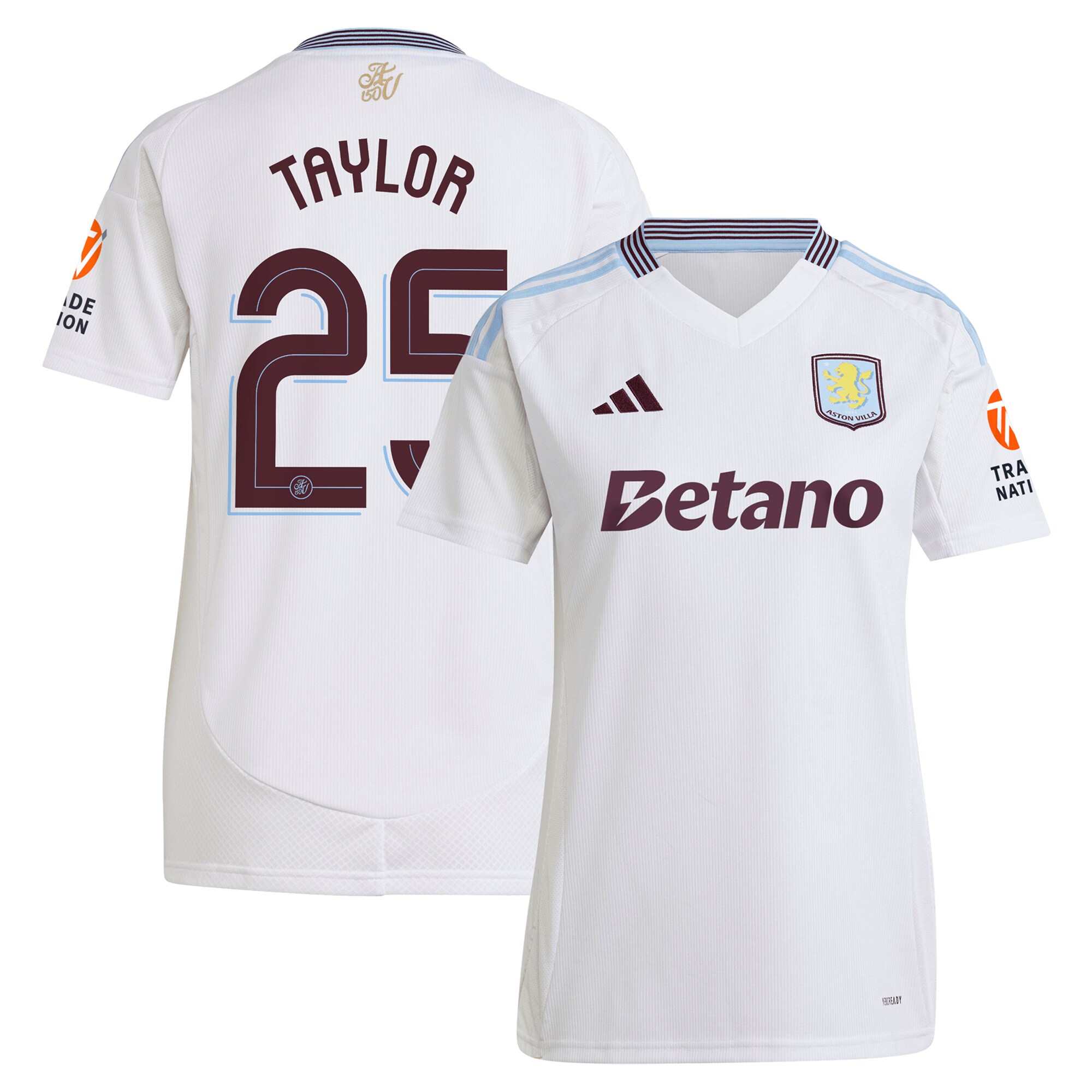 Aston Villa aston villa adidas away shirt 2024-25 – womens with taylor 25 cup printing Collection | AVFC Jerseys & Fan Gear