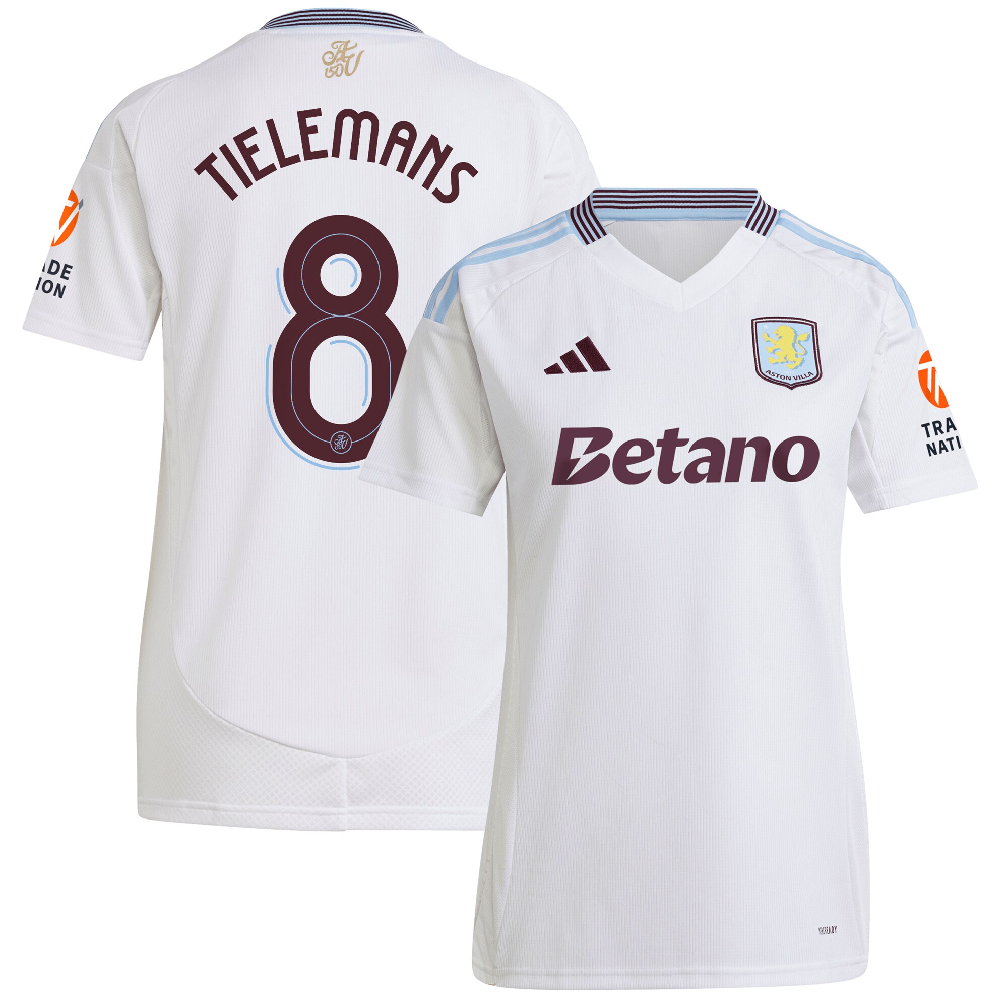 Aston Villa aston villa adidas away shirt 2024-25 – womens with tielemans 8 cup printing Collection | AVFC Jerseys & Fan Gear