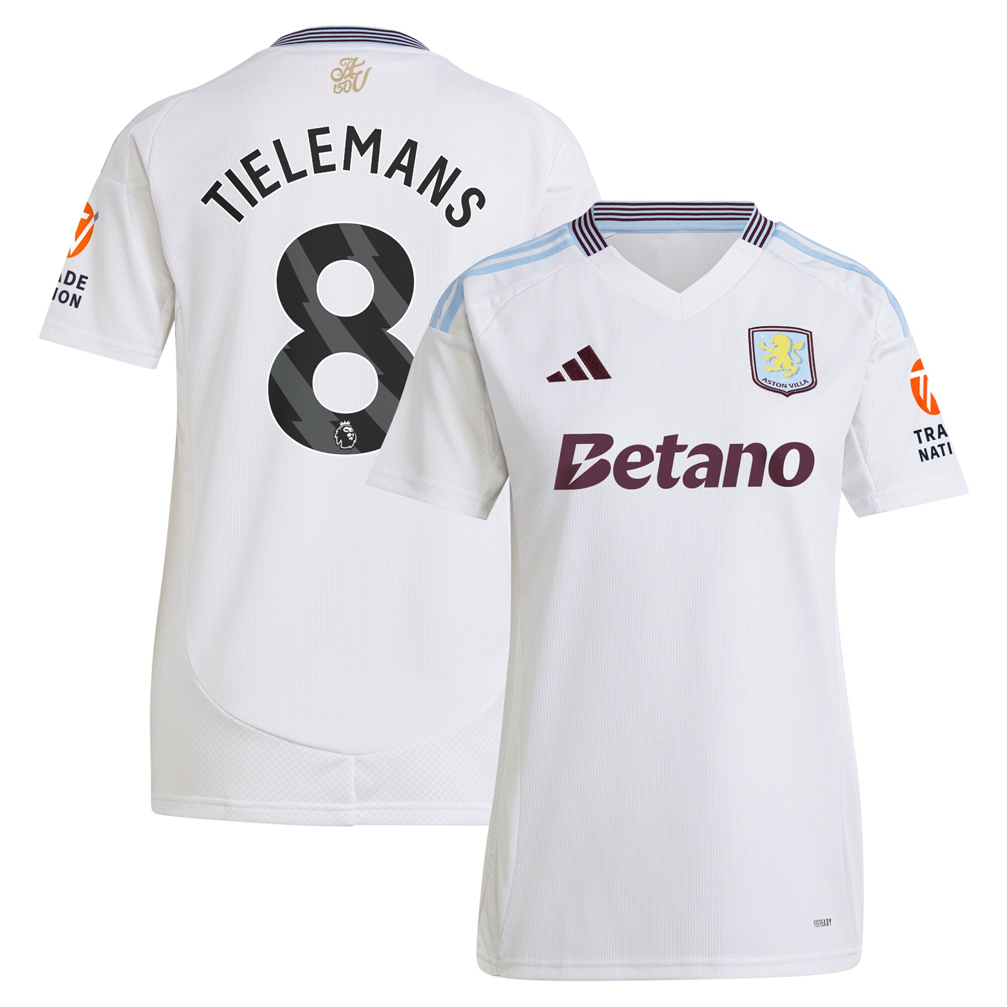 Aston Villa aston villa adidas away shirt 2024-25 – womens with tielemans 8 printing Collection | AVFC Jerseys & Fan Gear