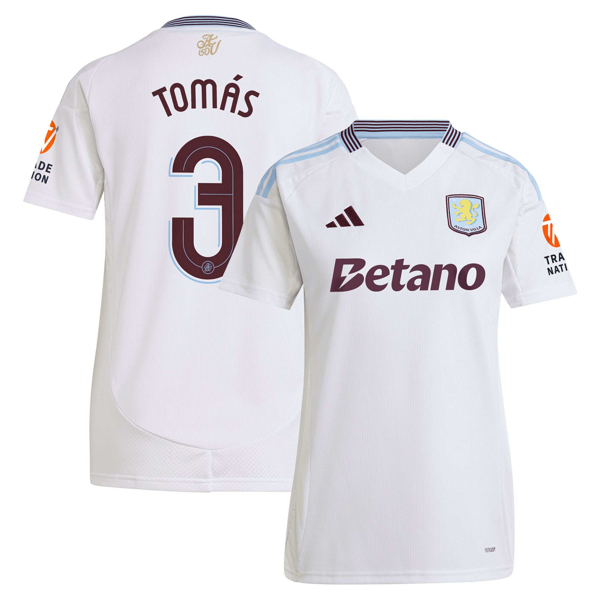 Aston Villa aston villa adidas away shirt 2024-25 – womens with tomás 3 cup printing Collection | AVFC Jerseys & Fan Gear