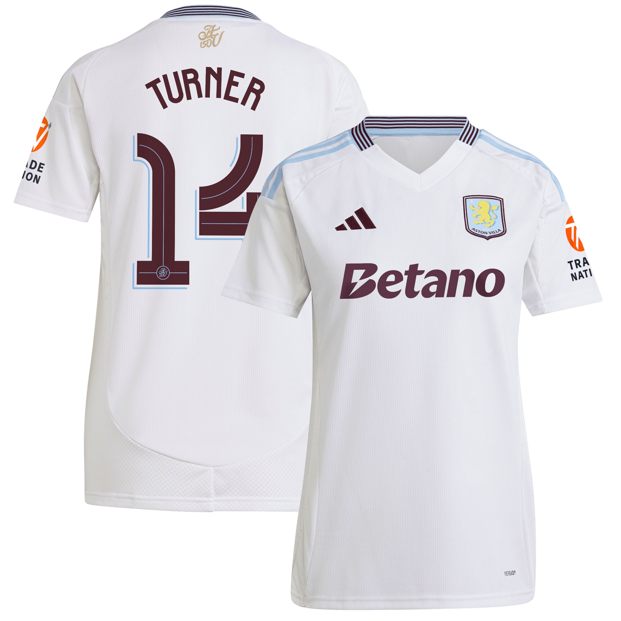 Aston Villa aston villa adidas away shirt 2024-25 – womens with turner 14 cup printing Collection | AVFC Jerseys & Fan Gear