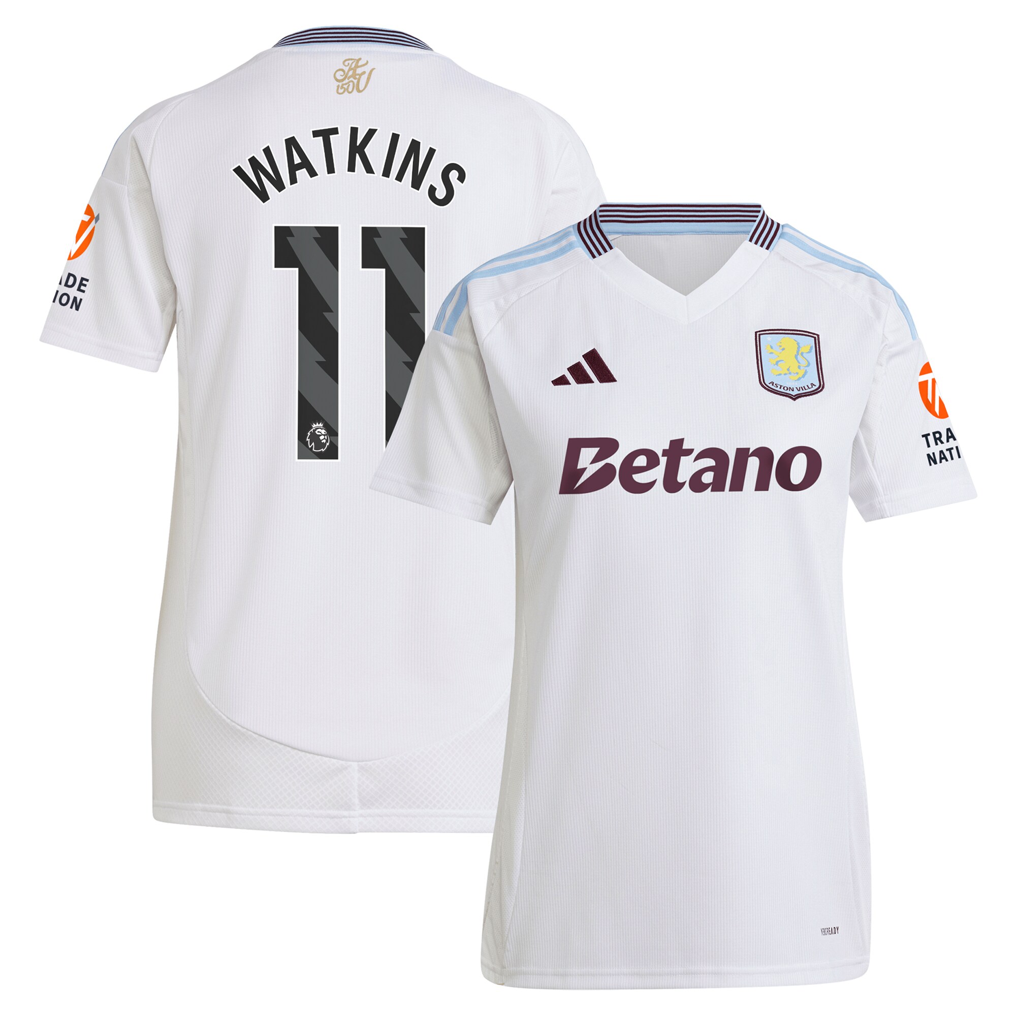 Aston Villa aston villa adidas away shirt 2024-25 – womens with watkins 11 printing Collection | AVFC Jerseys & Fan Gear