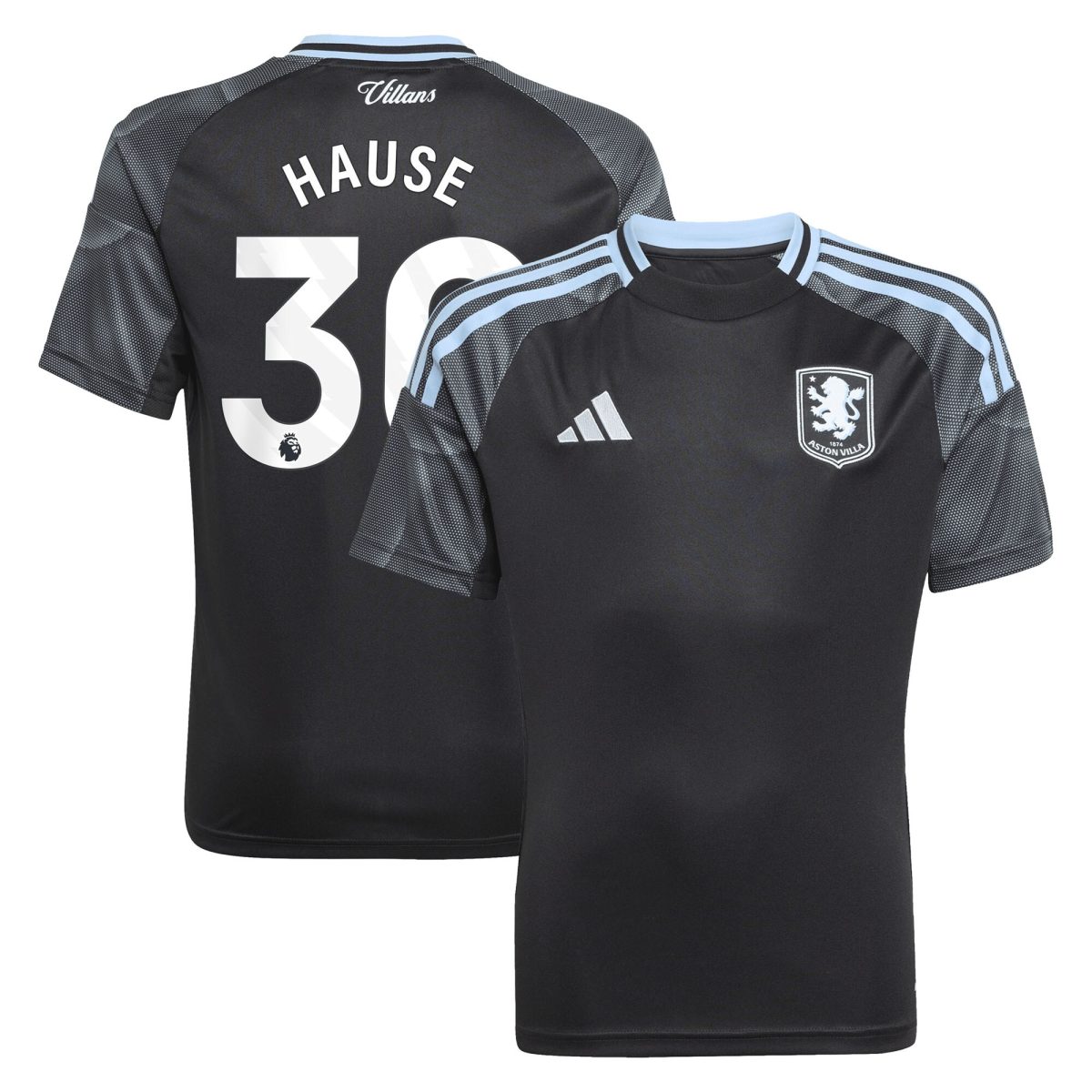 Aston Villa aston villa adidas away shirt 2025-26 – kids with hause 30 printing Collection | AVFC Jerseys & Fan Gear